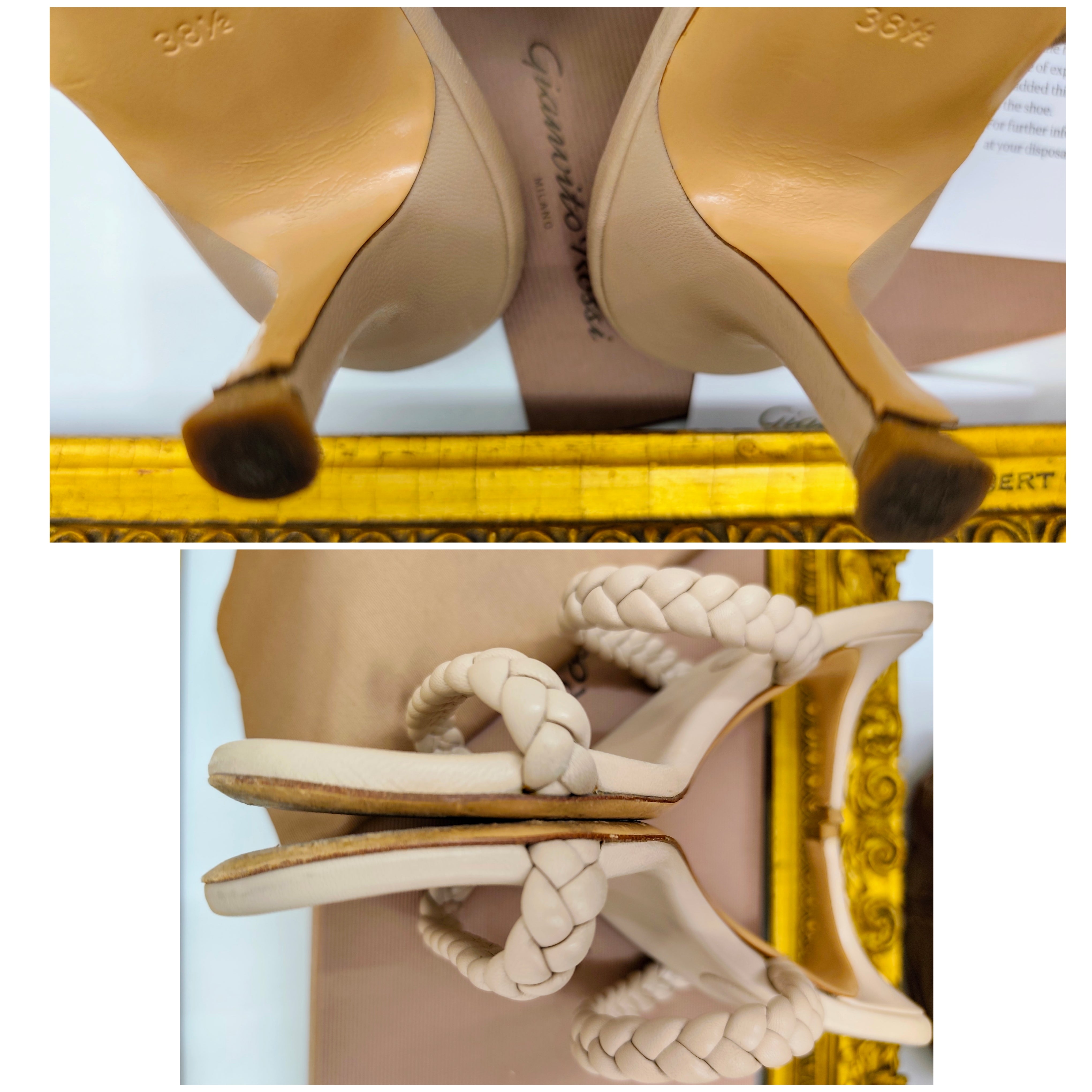 Gianvito Rossi – Sandali Marley 70 Pelle Nude Pari al Nuovo Full Set