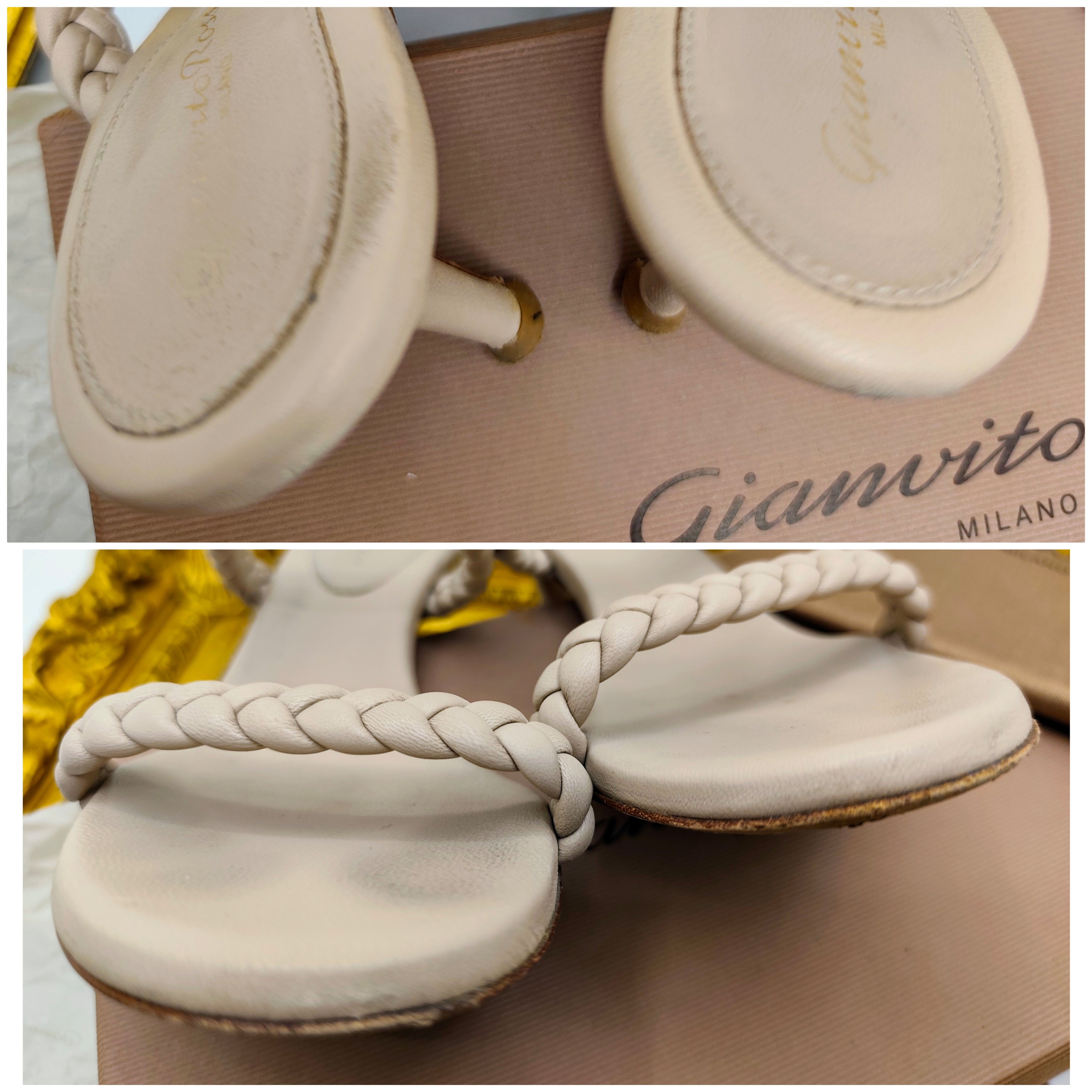 Gianvito Rossi – Sandali Marley 70 Pelle Nude Pari al Nuovo Full Set