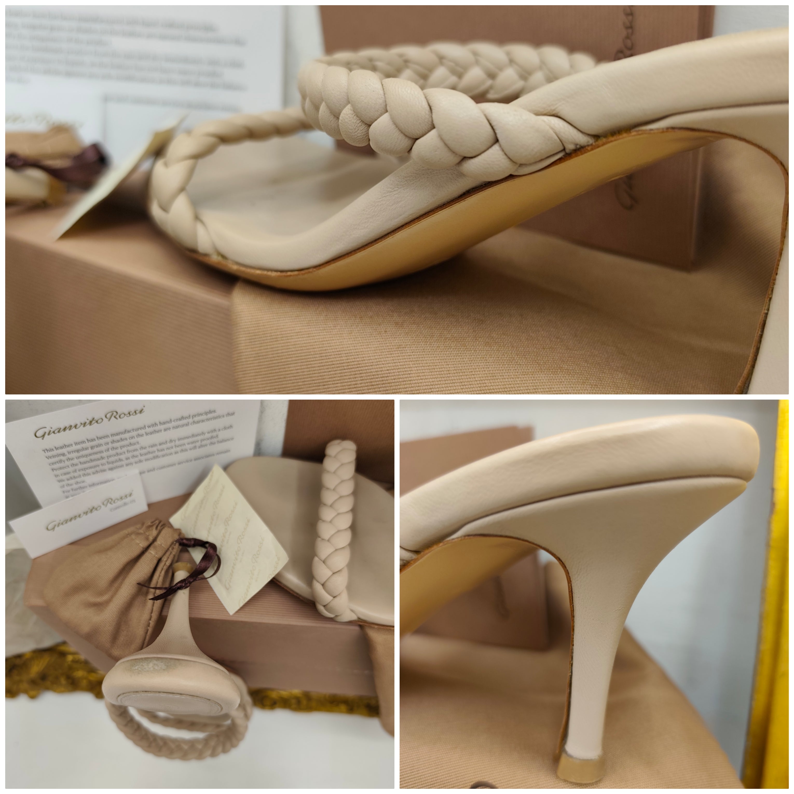 Gianvito Rossi – Sandali Marley 70 Pelle Nude Pari al Nuovo Full Set