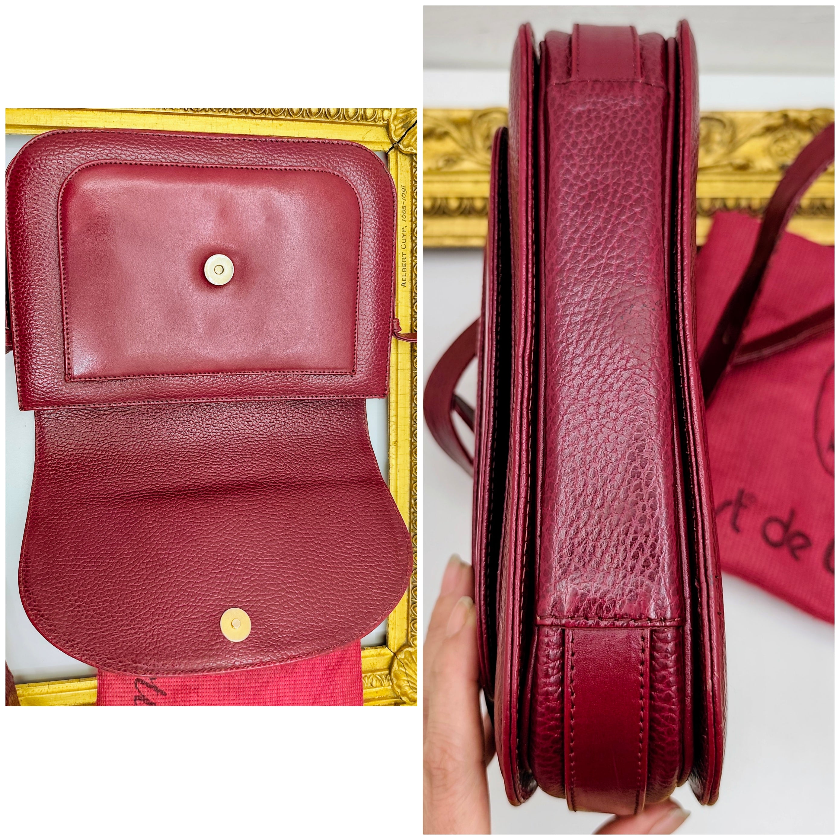 Cartier – Camera Bag 3 Soffietti Postina Tracolla Pelle Vintage
