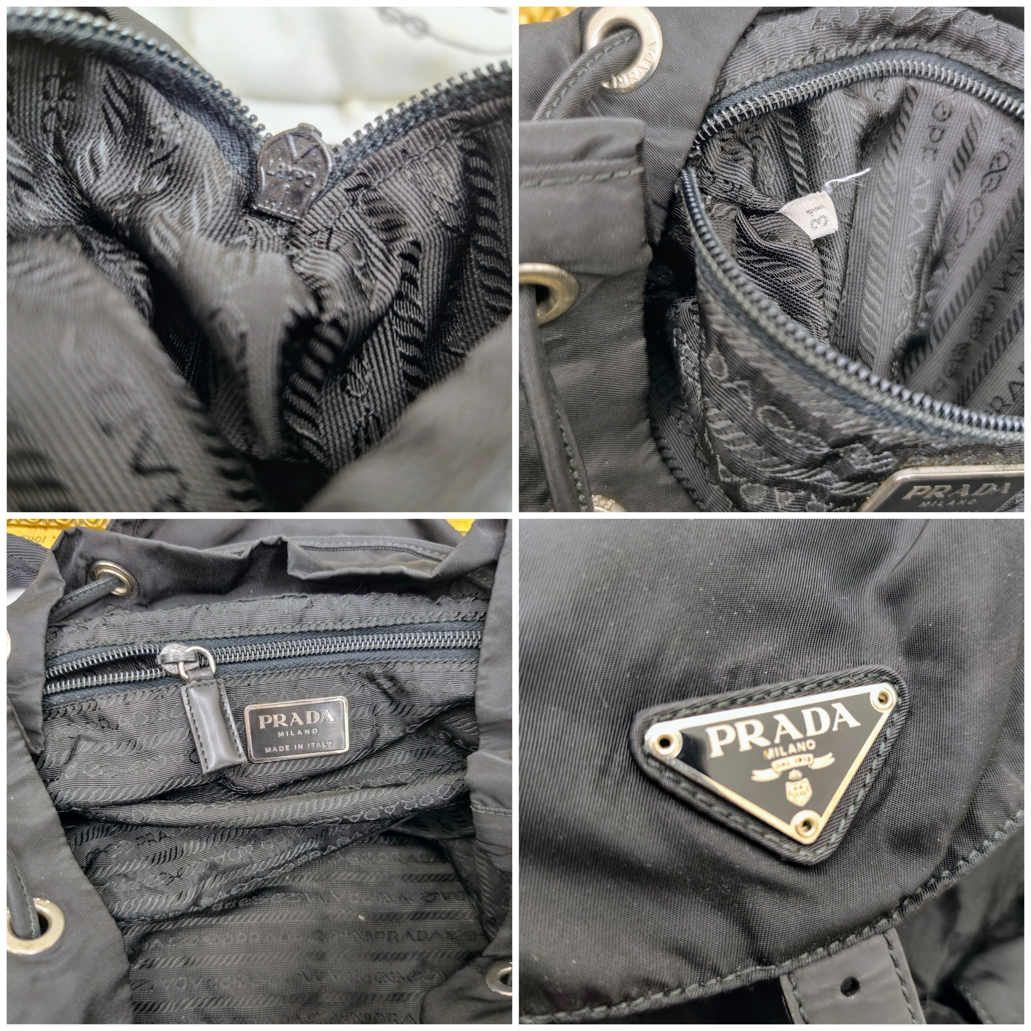Prada – Zaino In Nylon Nero Vintage