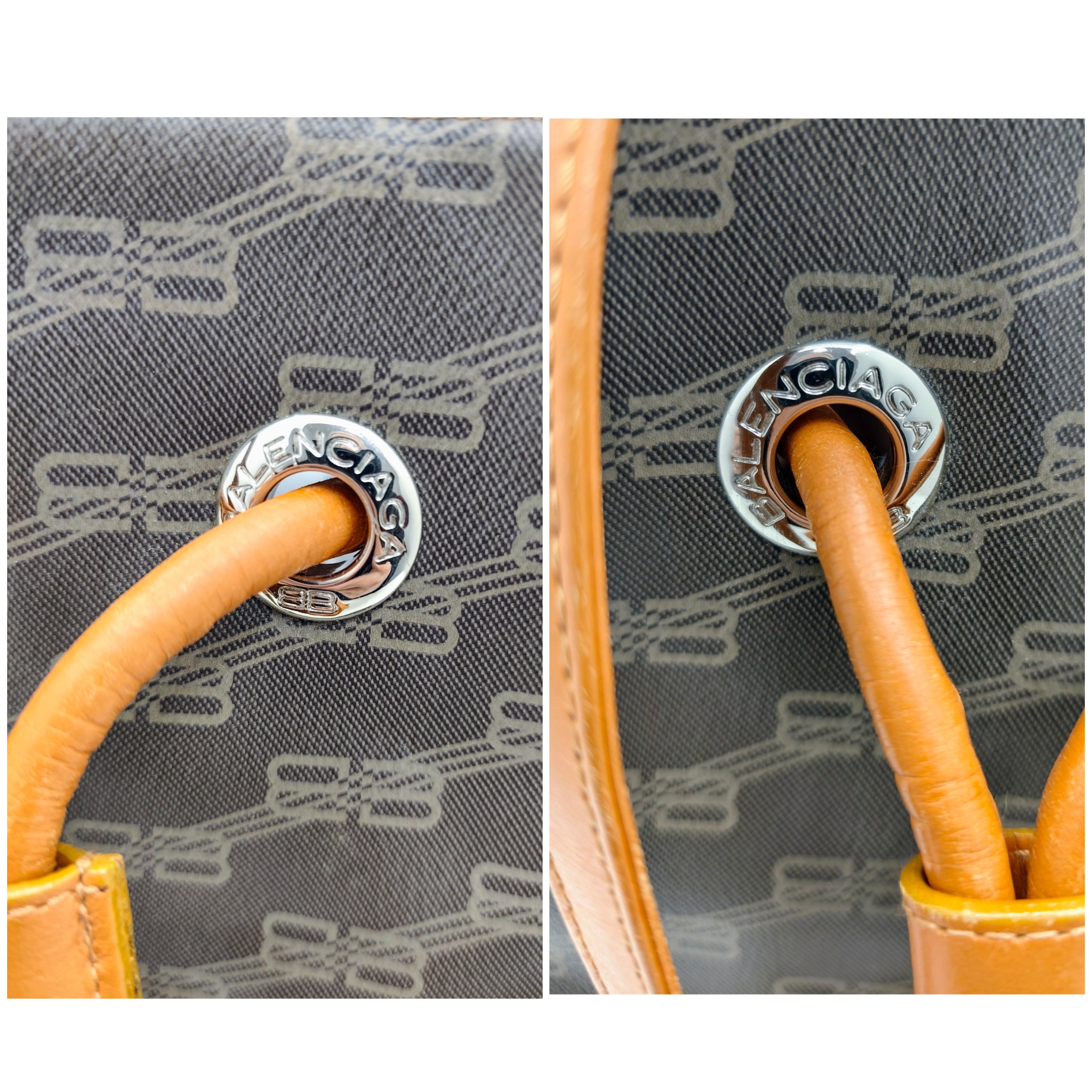 Balenciaga – Secchiello In Canvas Monogram e Pelle