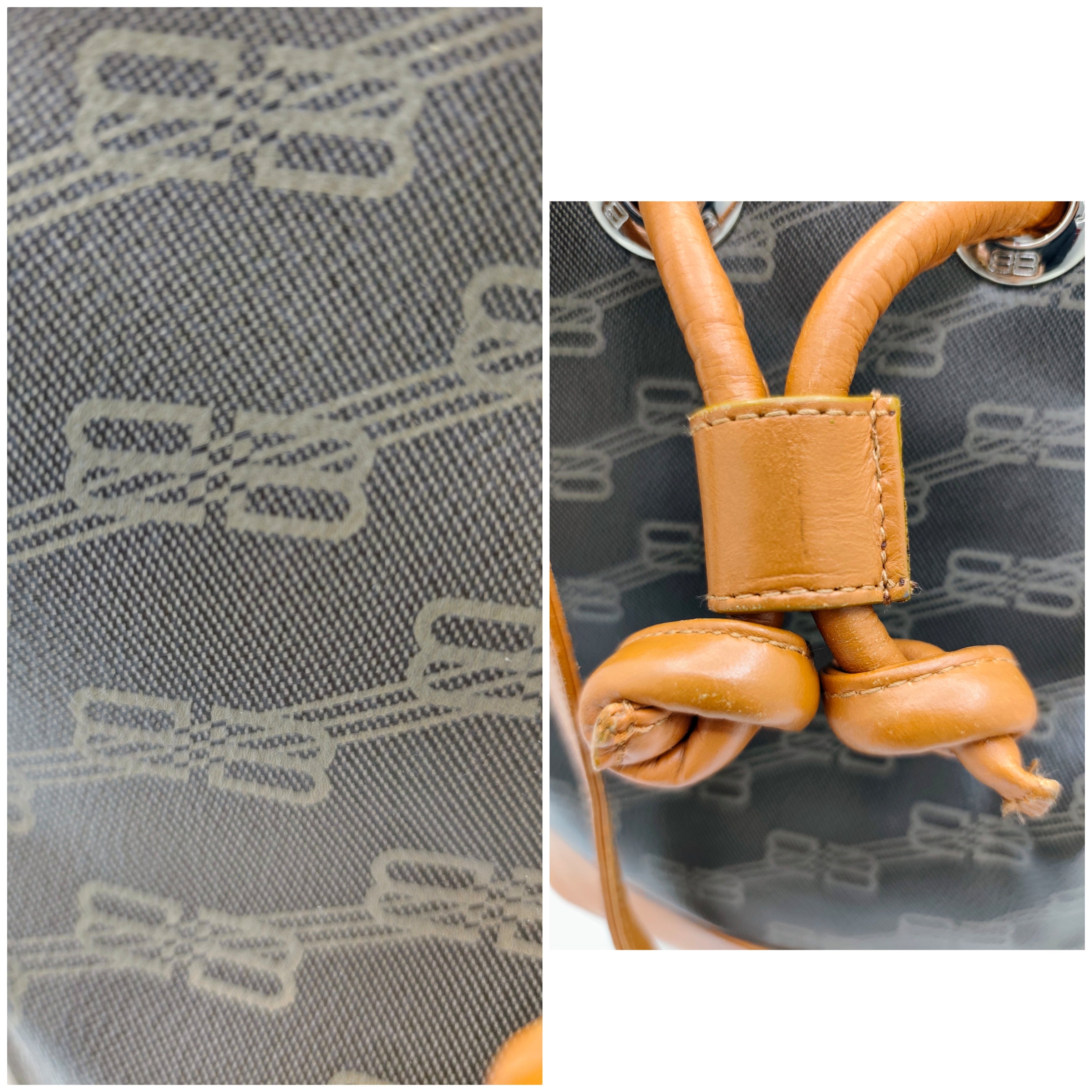 Balenciaga – Secchiello In Canvas Monogram e Pelle