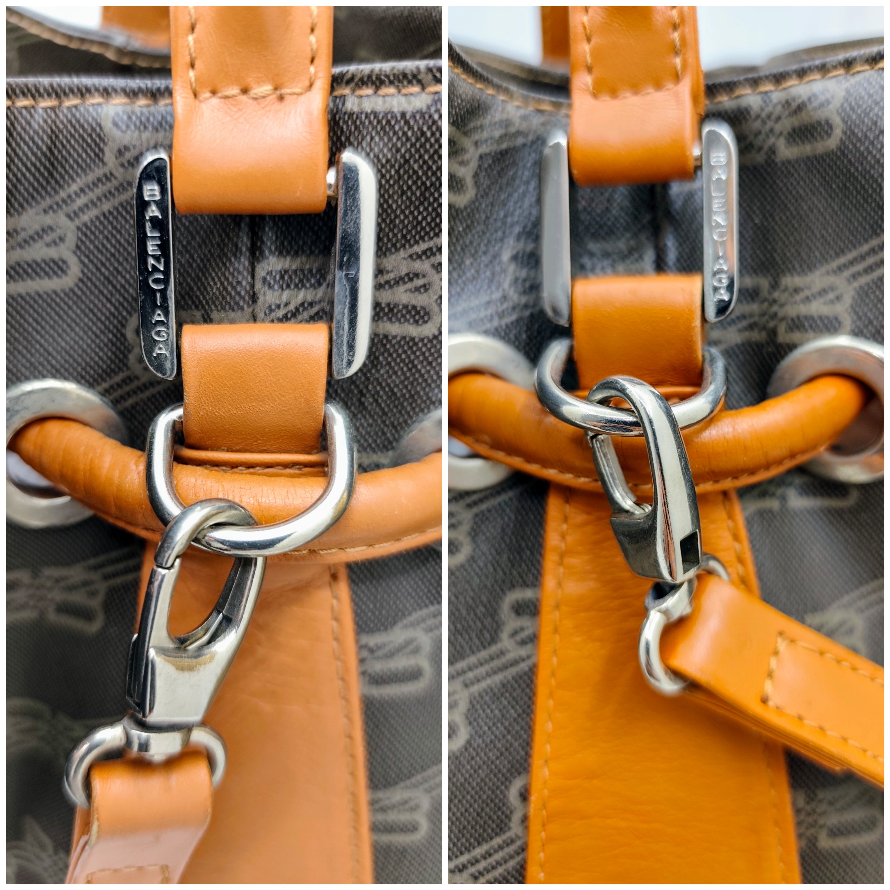 Balenciaga – Secchiello In Canvas Monogram e Pelle