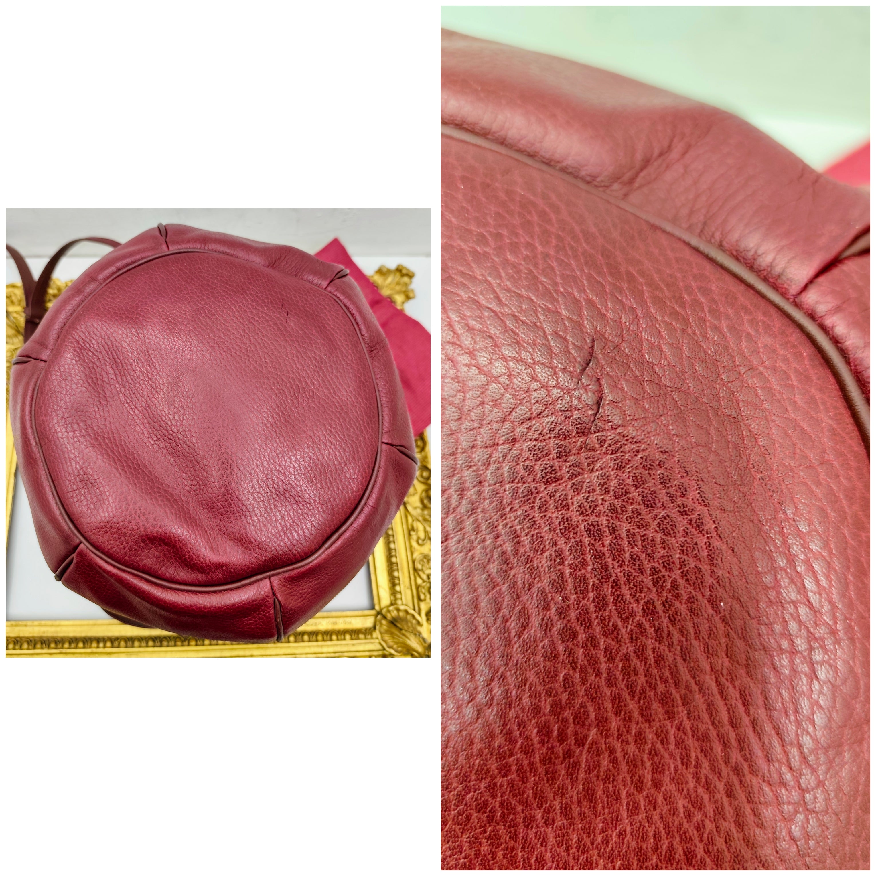 Cartier – Secchiello Bombato Pelle Doppia Bordeaux