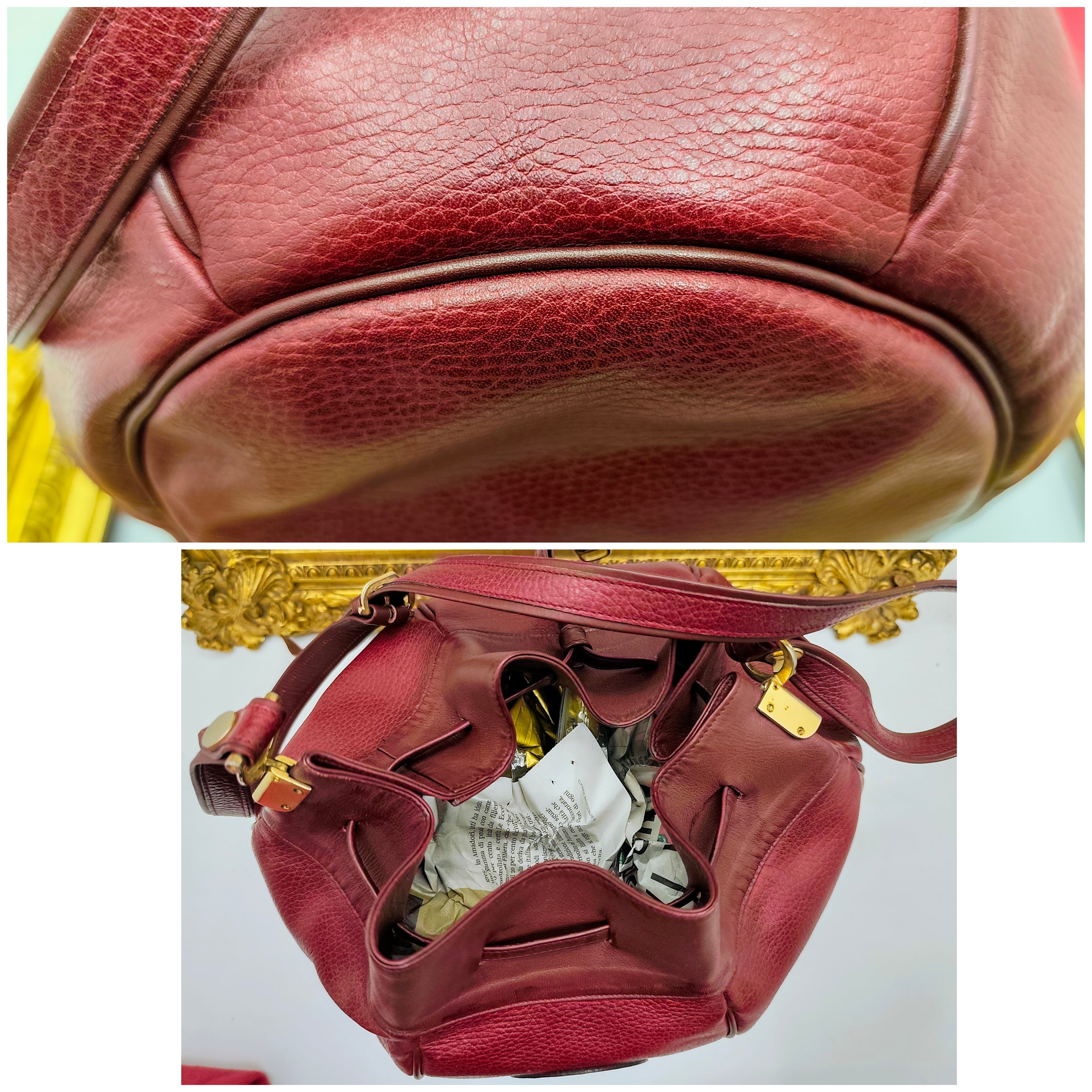 Cartier – Secchiello Bombato Pelle Doppia Bordeaux