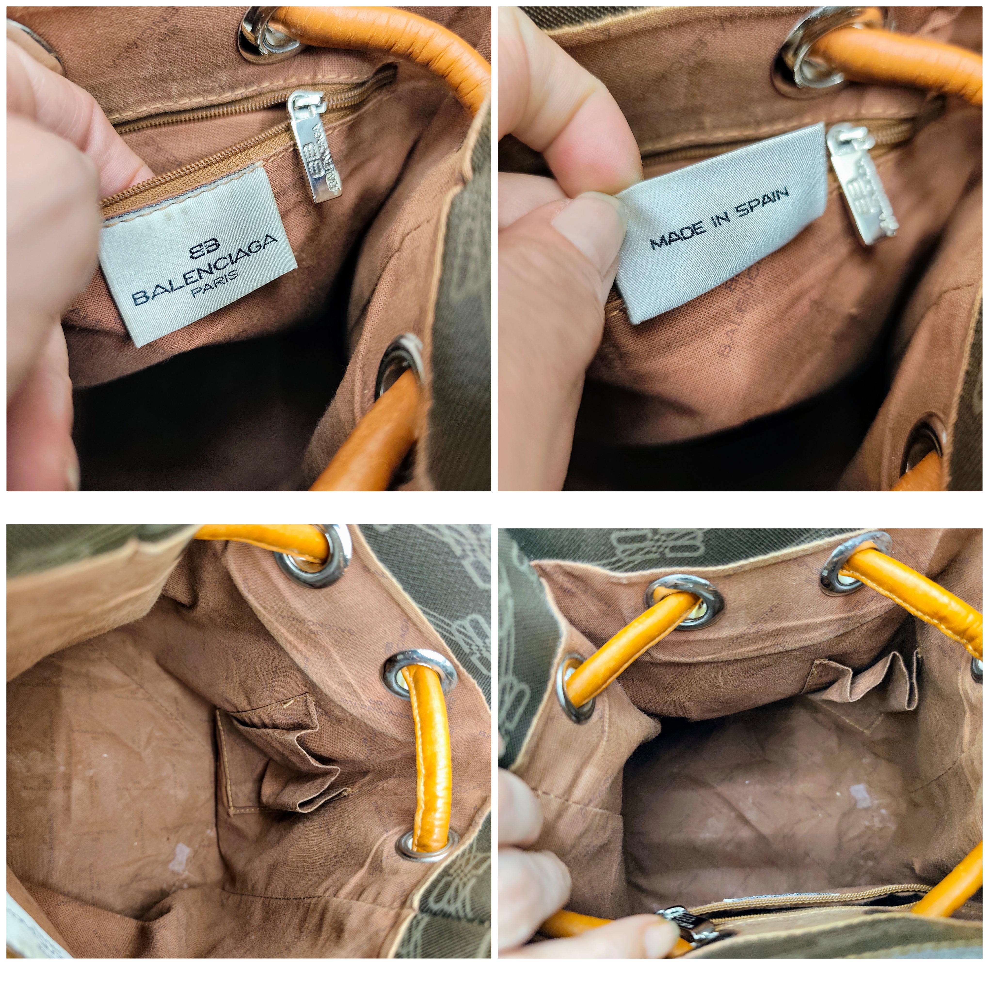 Balenciaga – Secchiello In Canvas Monogram e Pelle