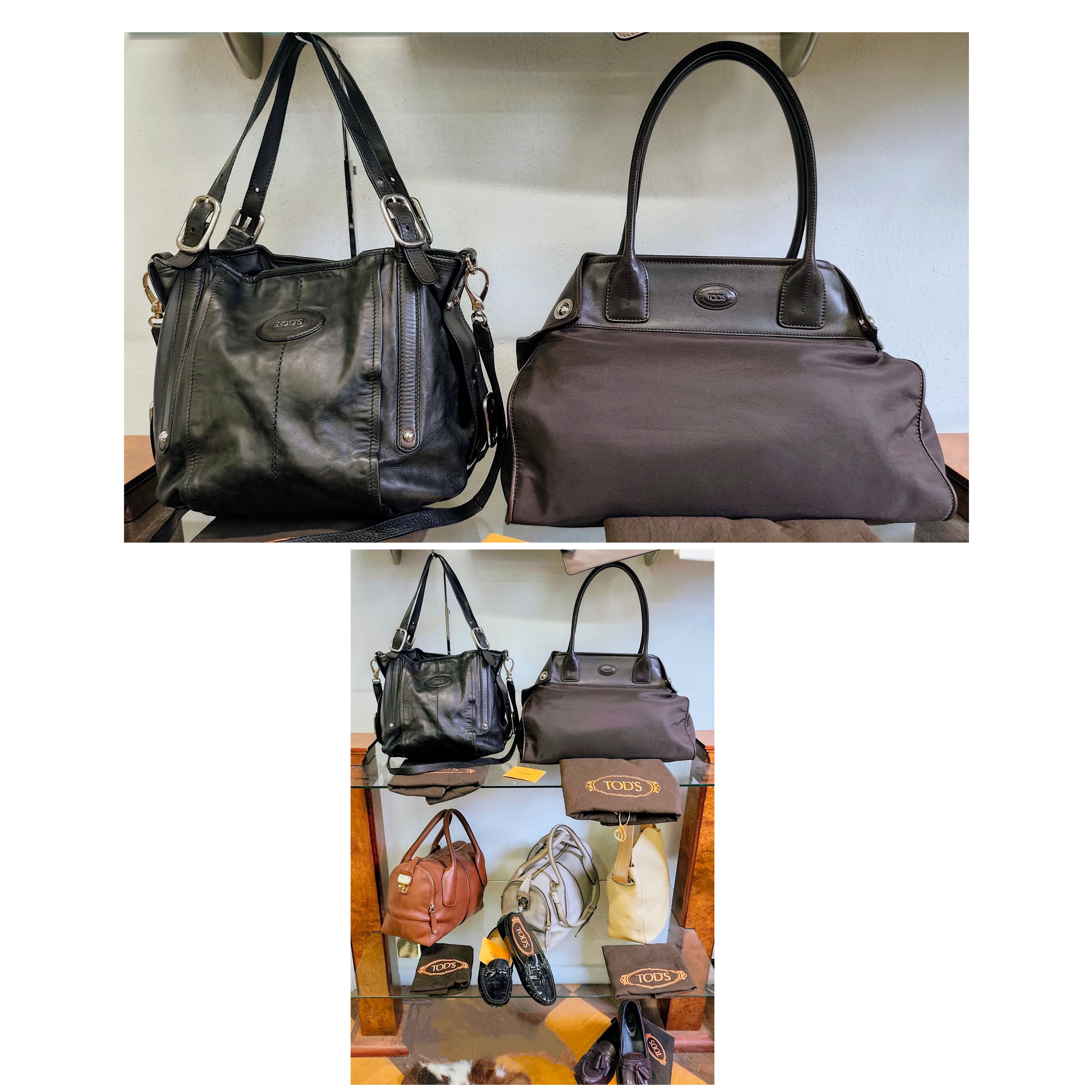 Tod’s – Borsa Shopper Grande Tessuto Tecnico e Pelle