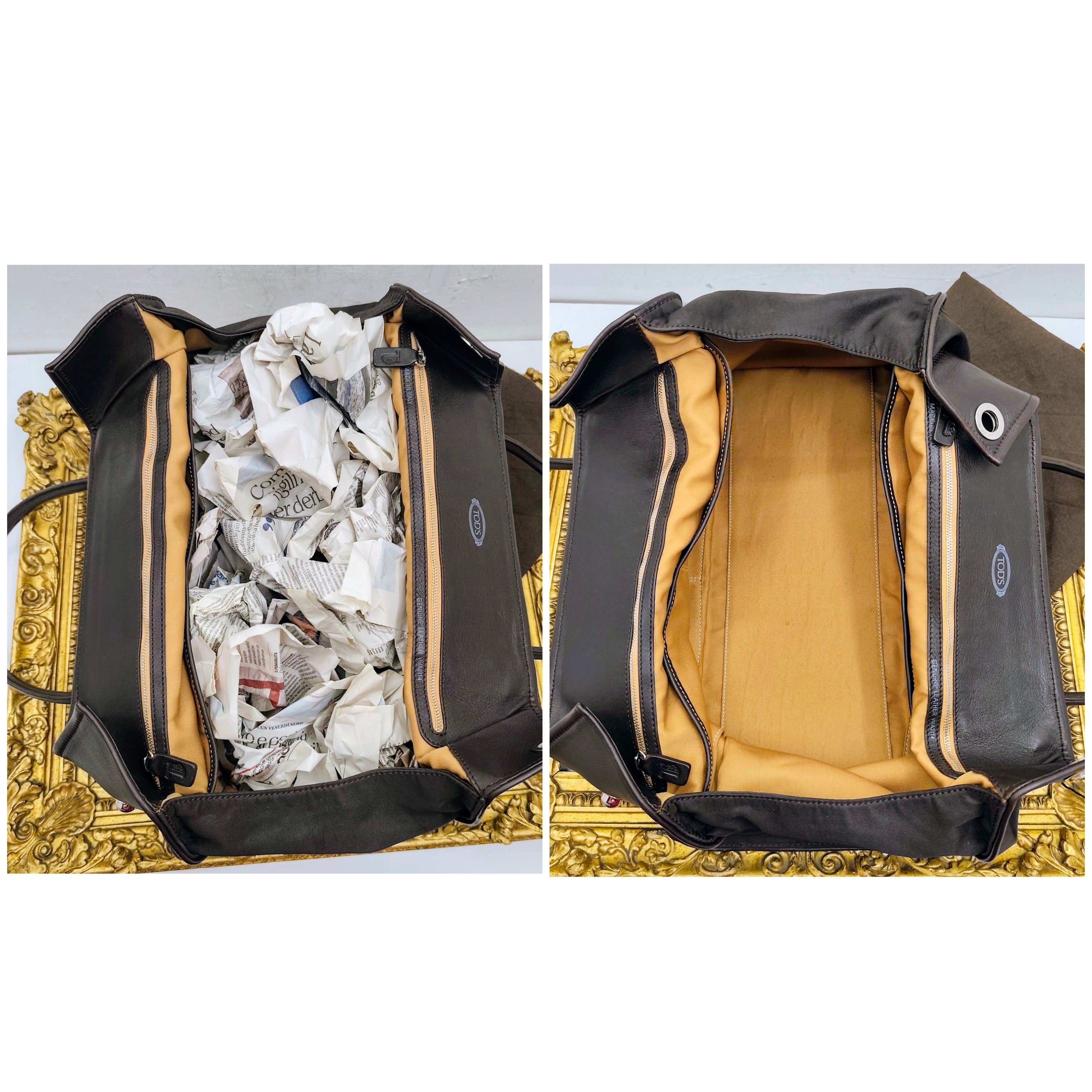 Tod’s – Borsa Shopper Grande Tessuto Tecnico e Pelle