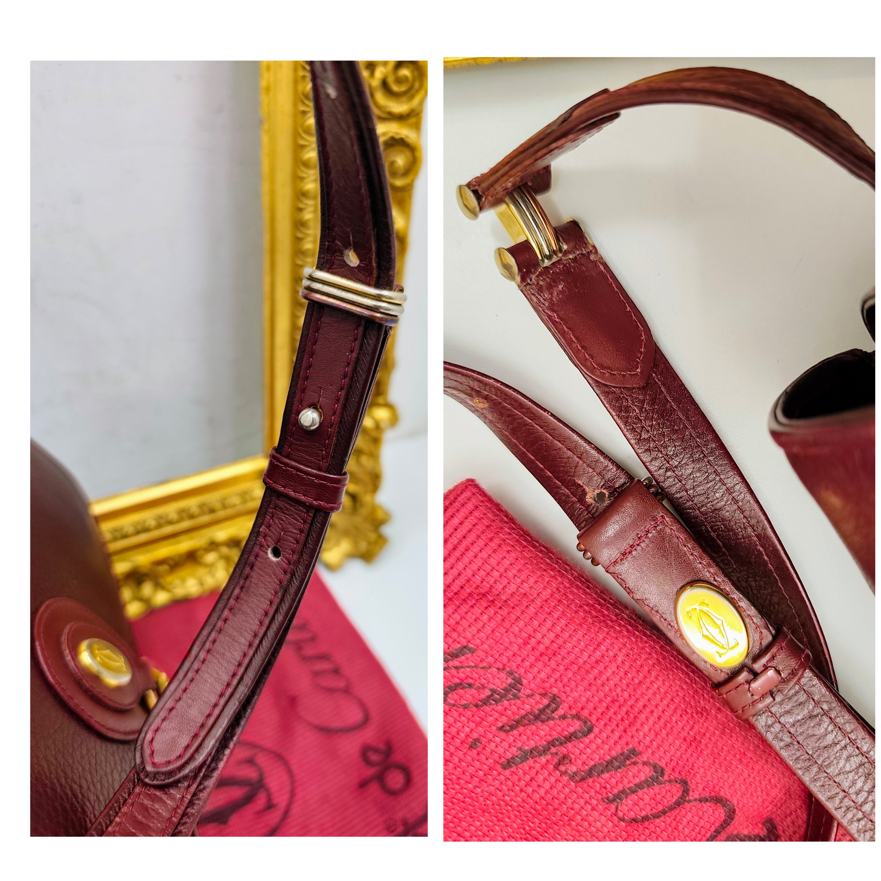 Cartier - Camera Bag a Tracolla con Charm in Pelle Vintage