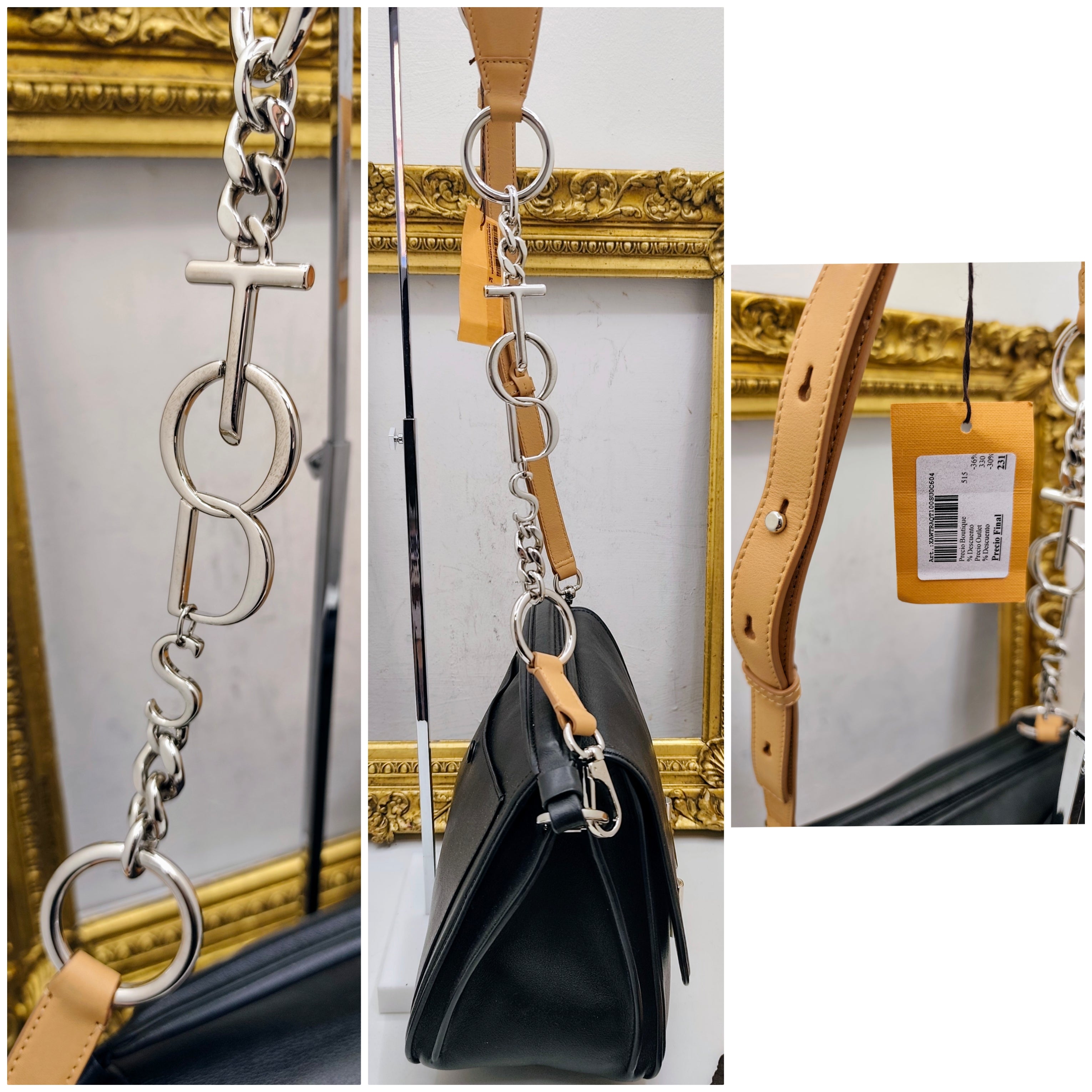 Tod’s – Borsa Tote "Double T" in Pelle Nera con tracolla
