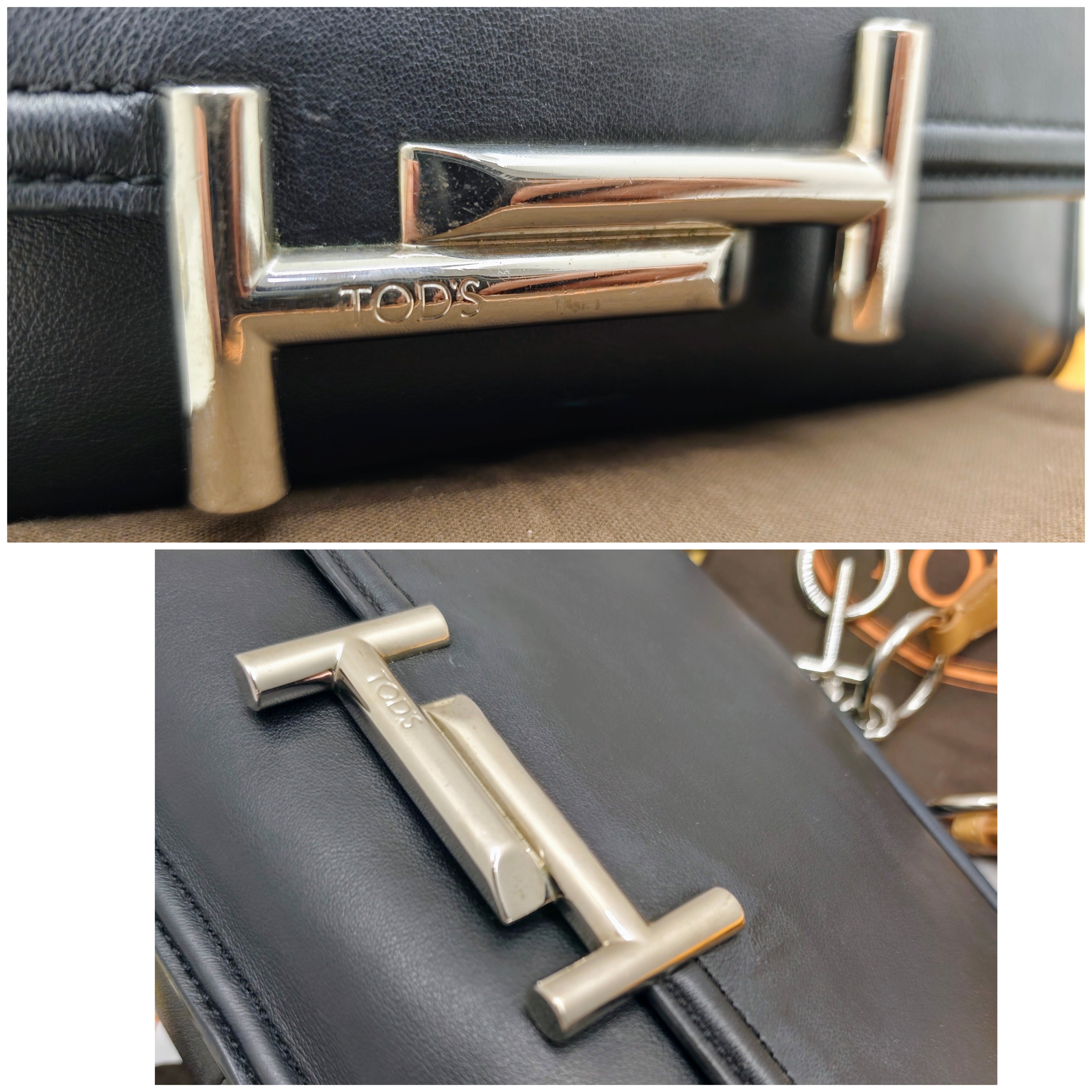 Tod’s – Borsa Tote "Double T" in Pelle Nera con tracolla