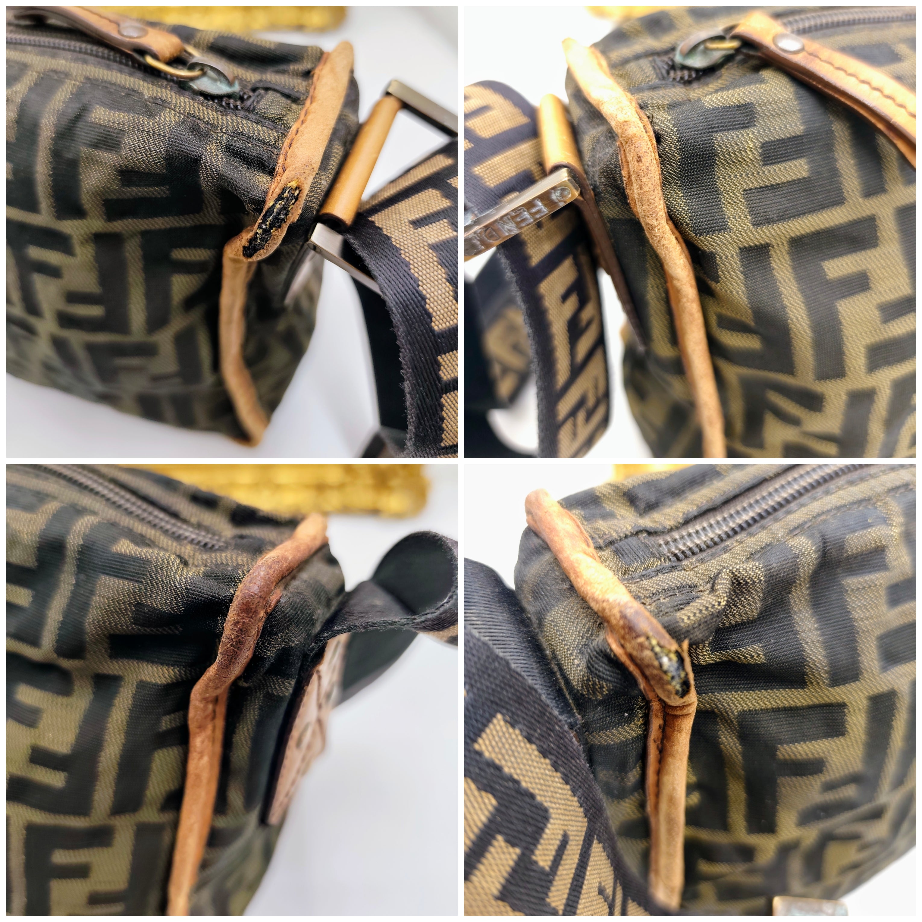 Fendi – Camera Bag Postina in Tessuto Zucca Marrone Vintage