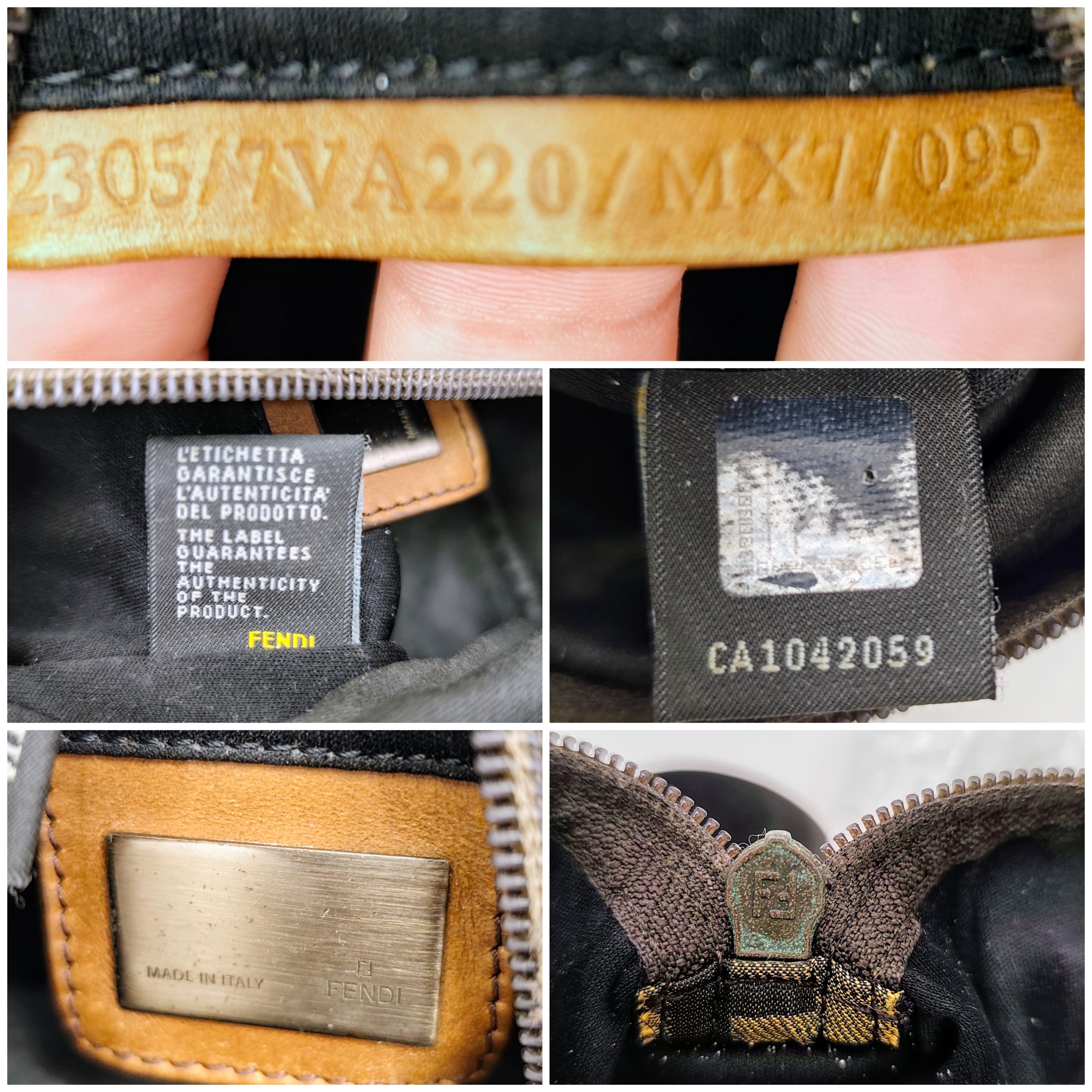 Fendi – Camera Bag Postina in Tessuto Zucca Marrone Vintage