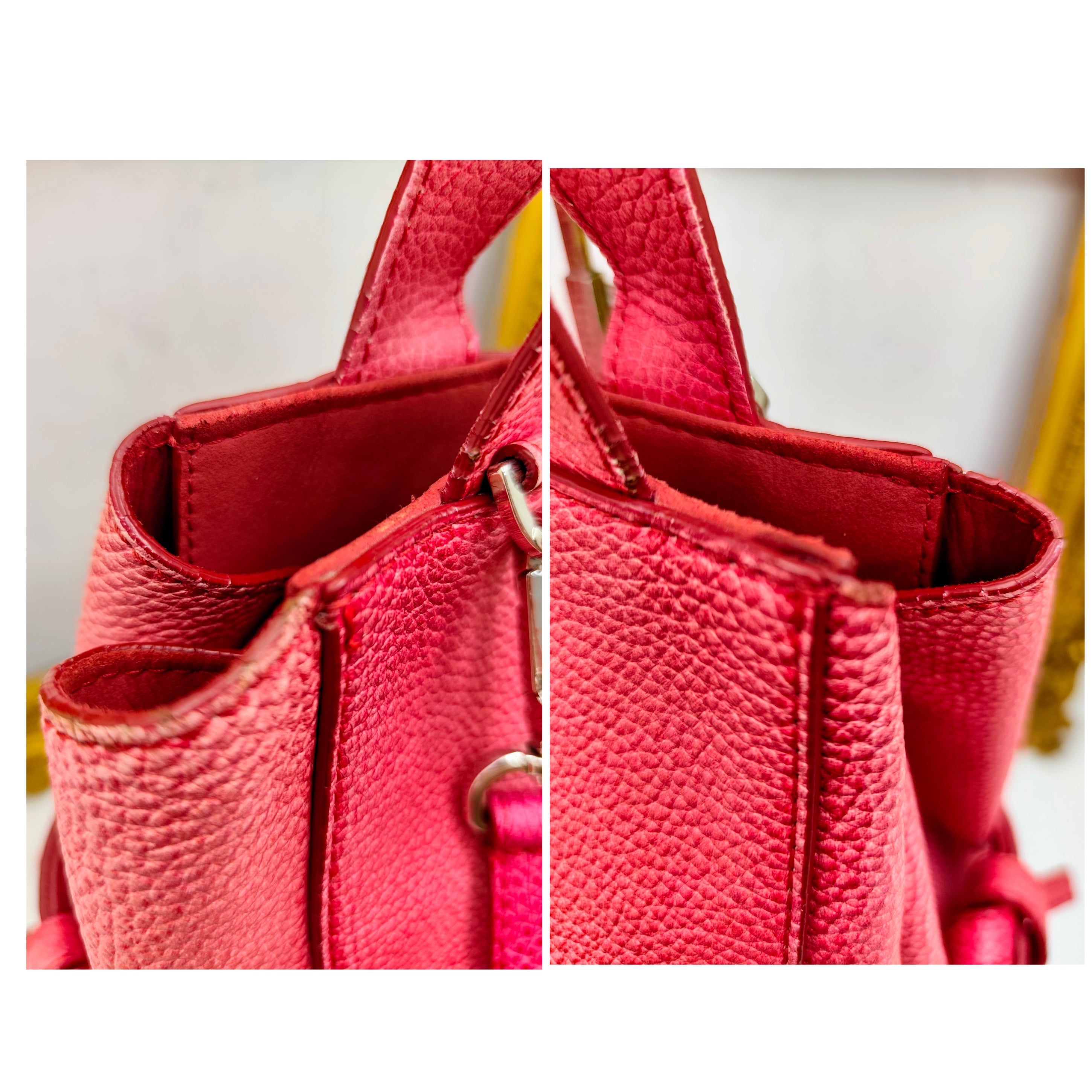 Orciani – Borsa "Fan" a Mano con Tracolla in Pelle Rosa Melange