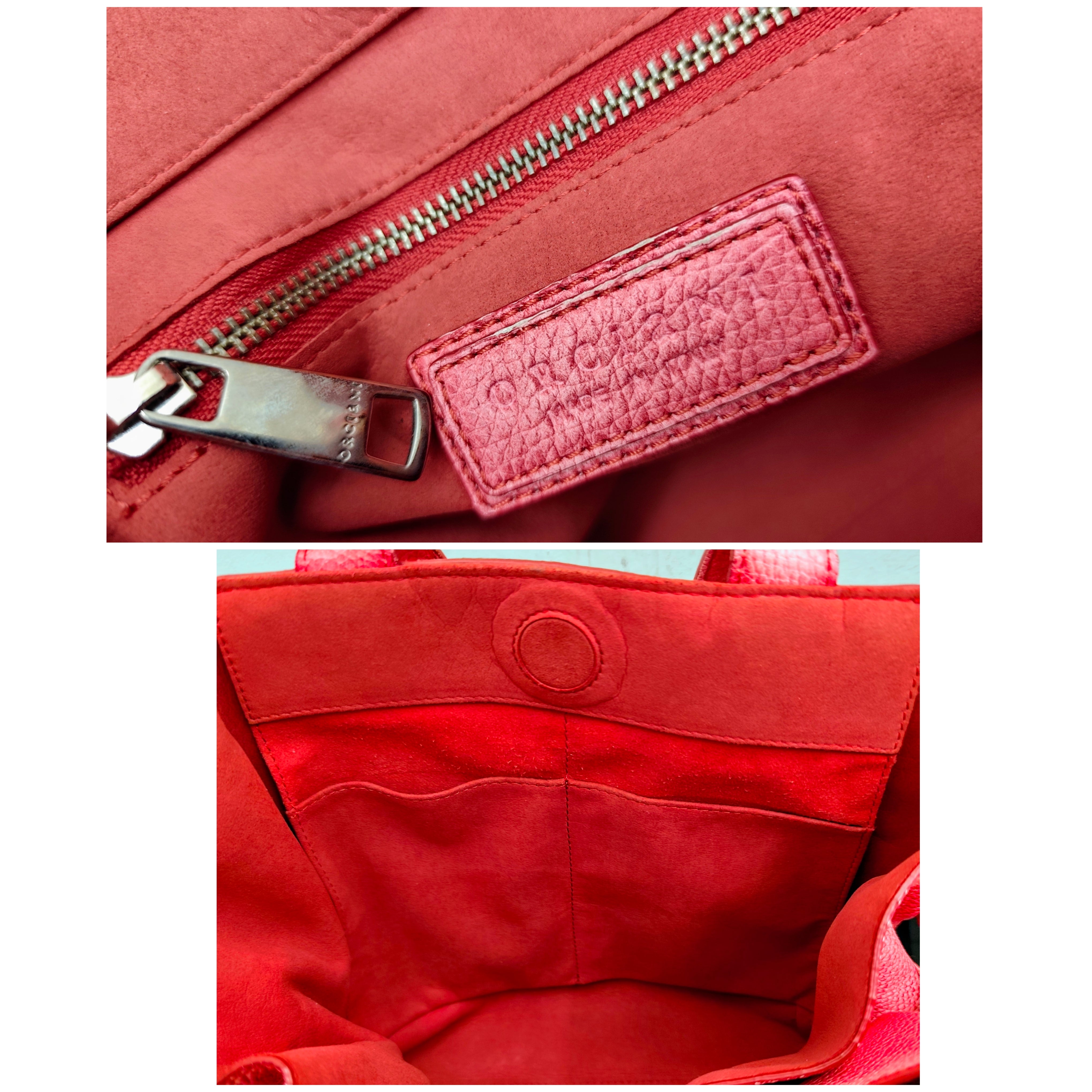 Orciani – Borsa "Fan" a Mano con Tracolla in Pelle Rosa Melange
