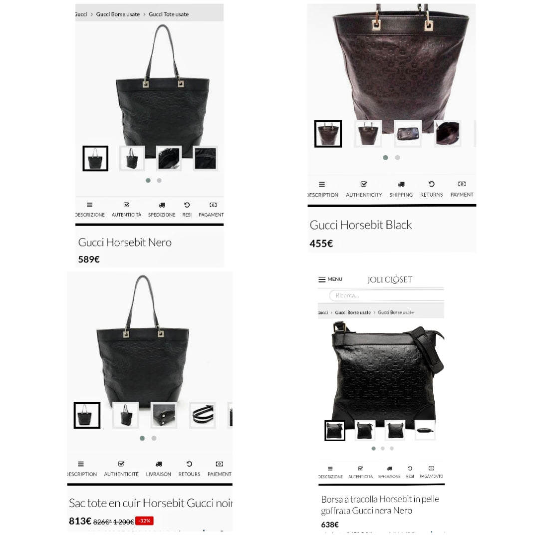 Gucci – Horsebit Tote Bag Shopping Pelle Fantasia Morsetti