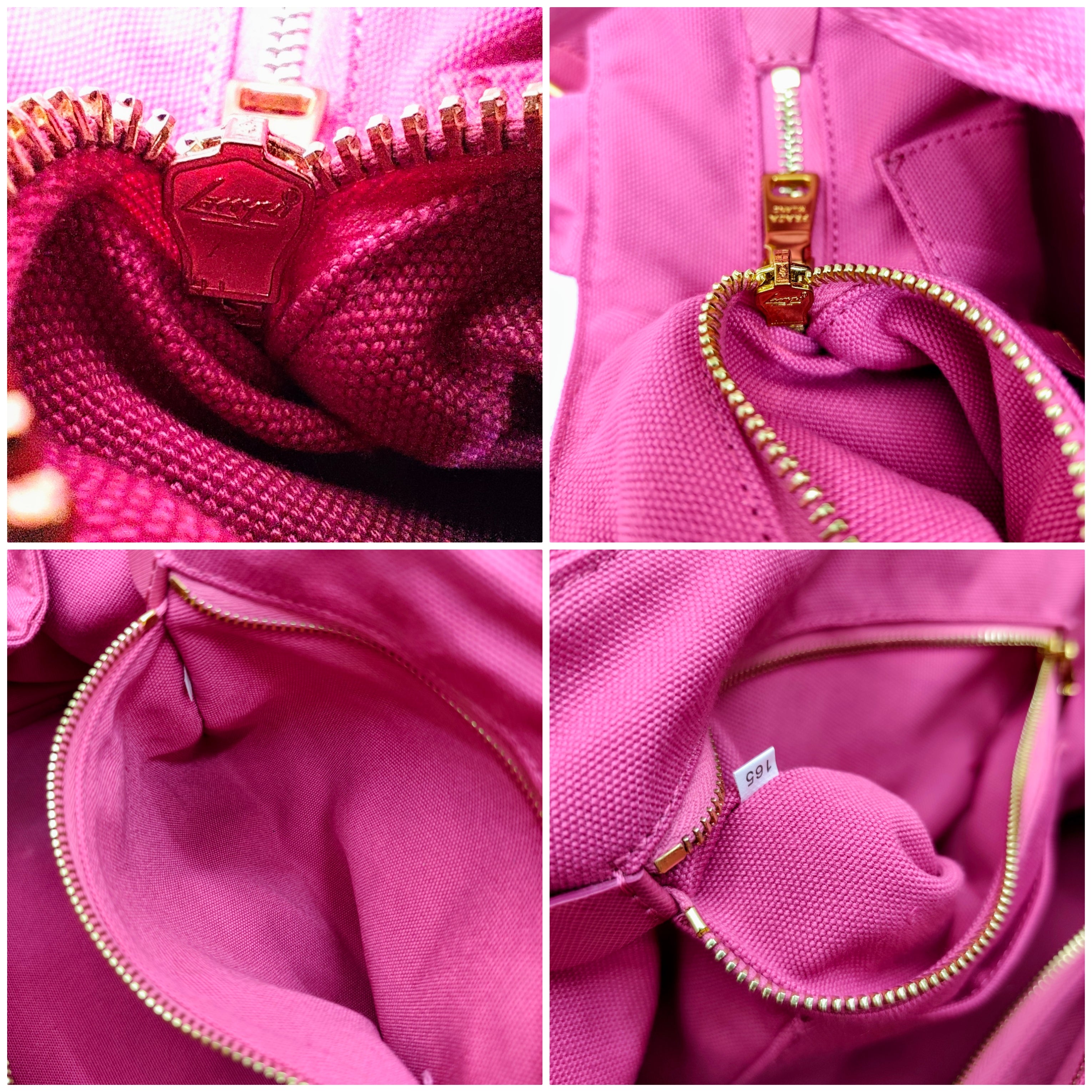 Prada – Tote Bag Shopping Canapa Tela Denim Rosa con Zirconi