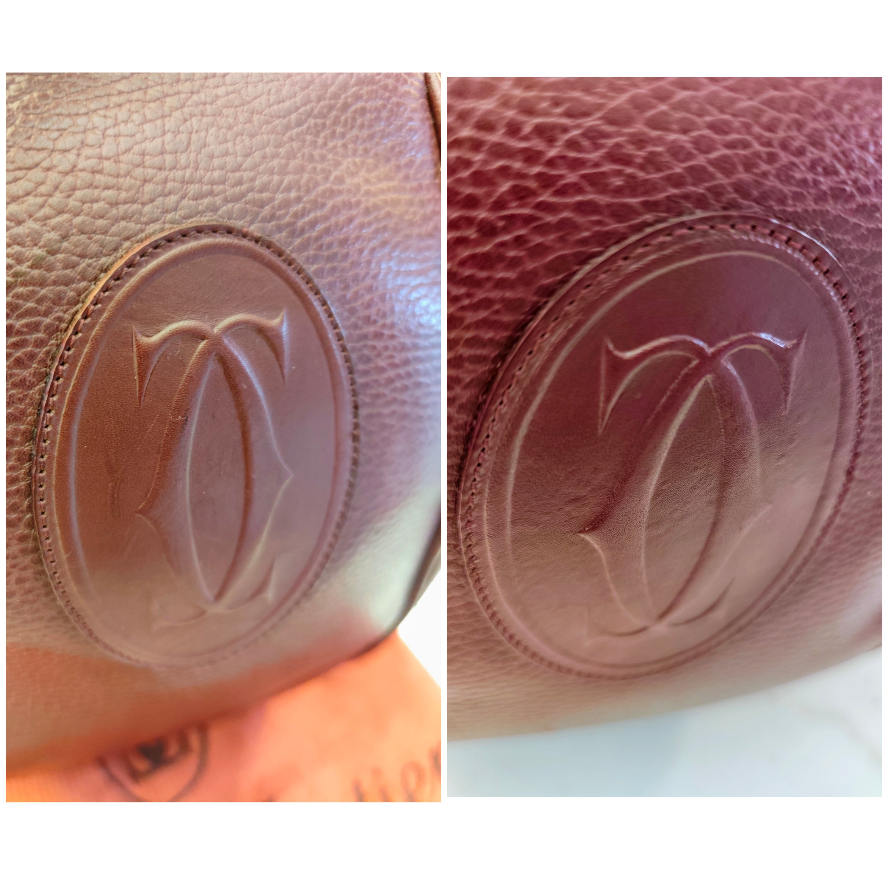 Cartier – Secchiello Bombato Pelle Bordeaux Vintage