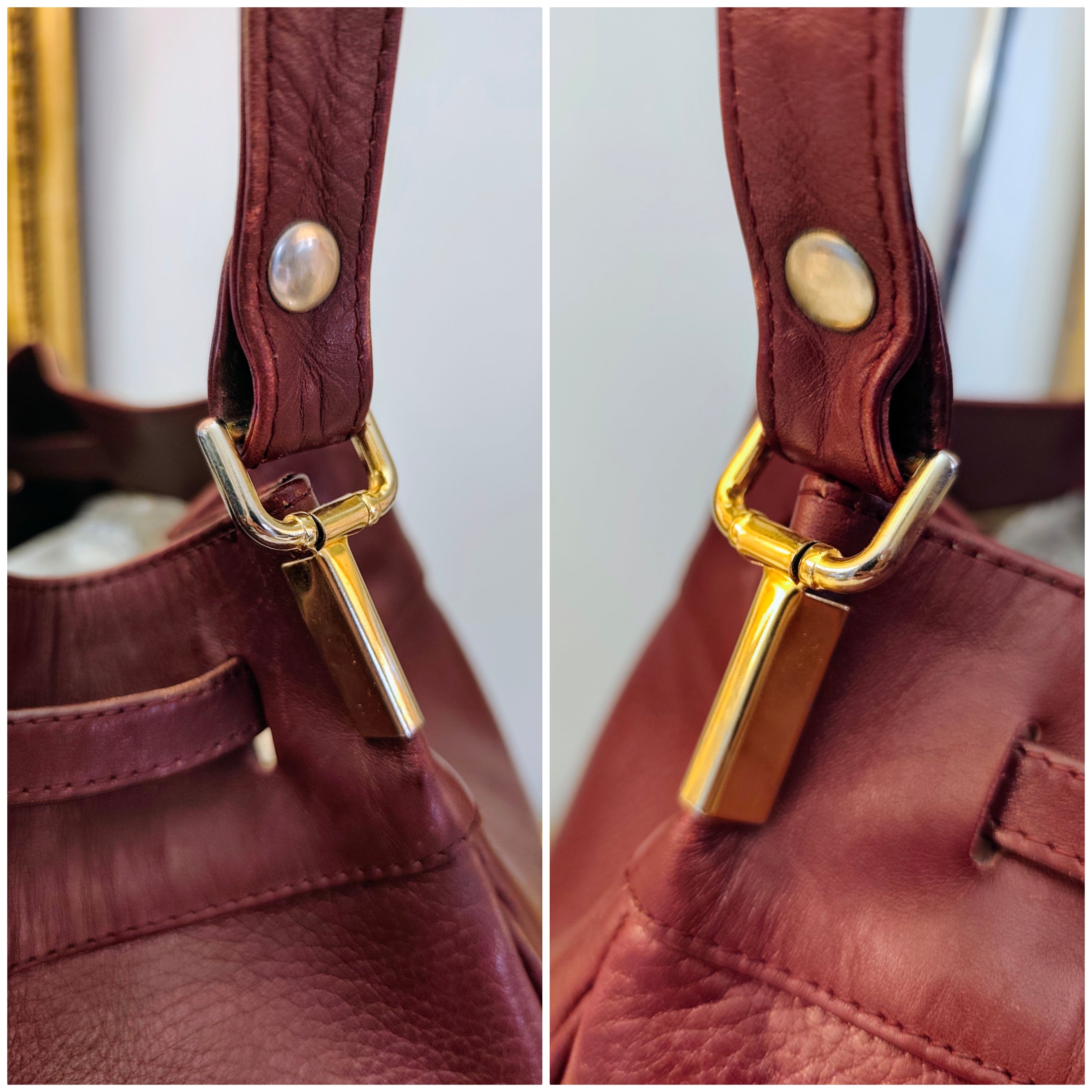 Cartier – Secchiello Bombato Pelle Bordeaux Vintage