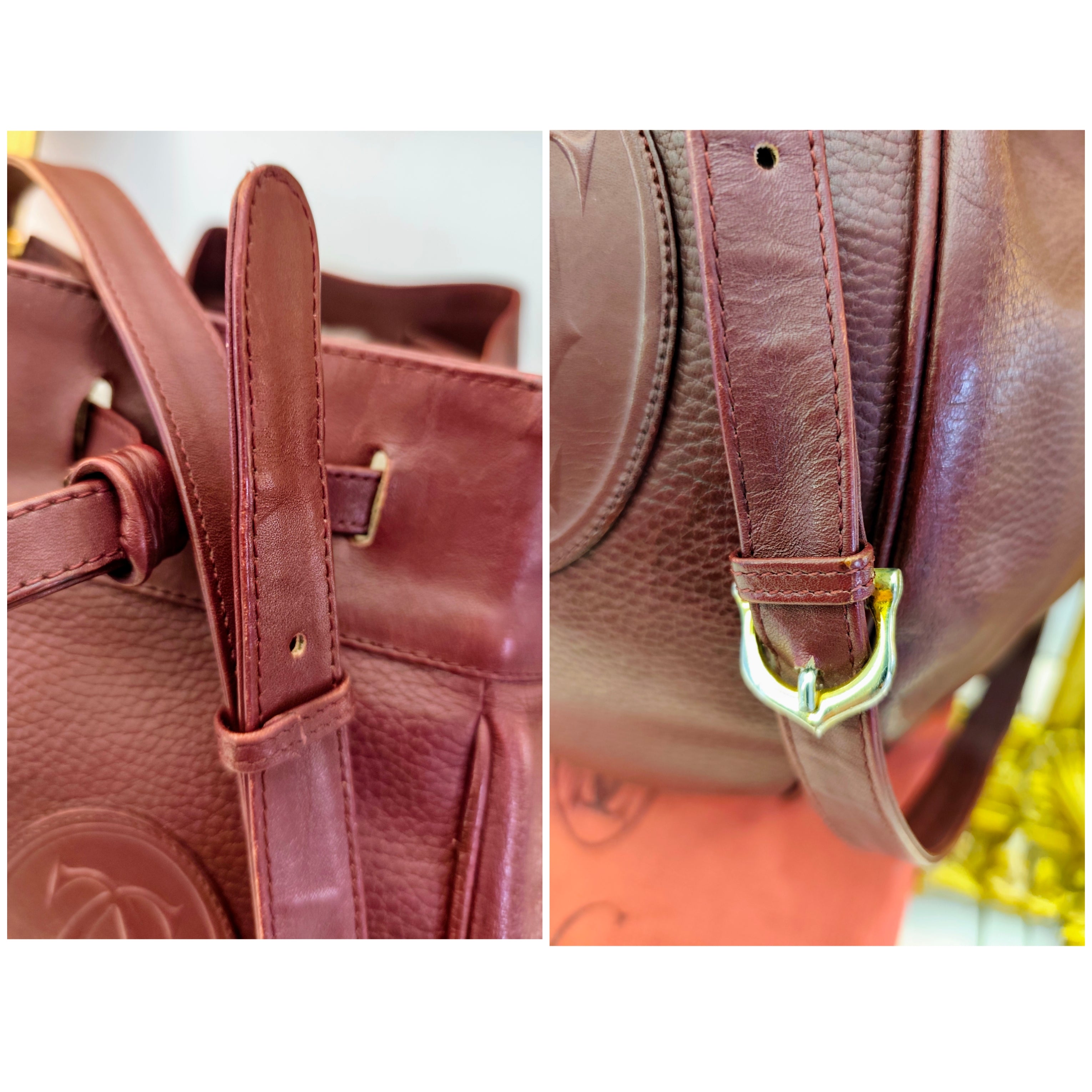 Cartier – Secchiello Bombato Pelle Bordeaux Vintage