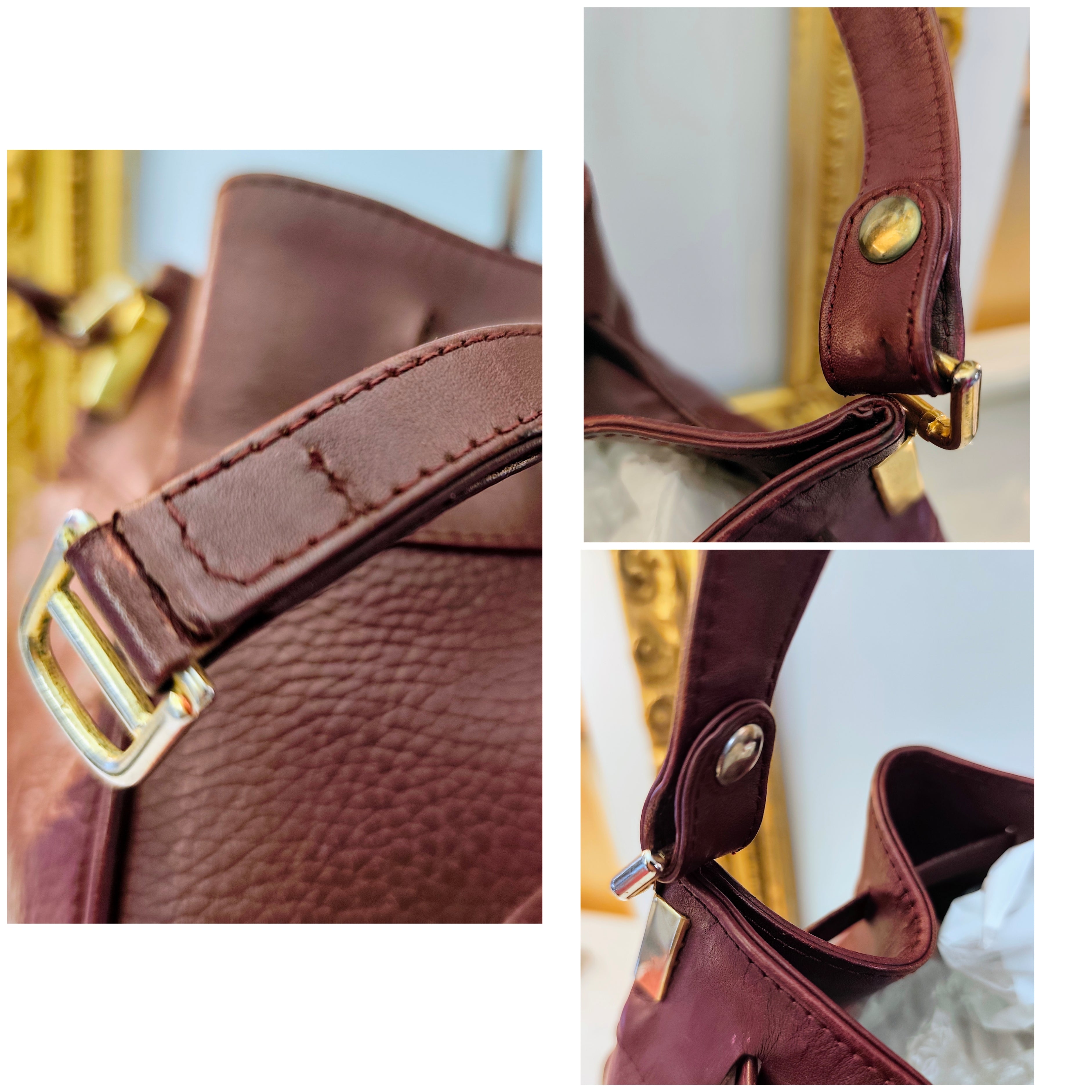Cartier – Secchiello Bombato Pelle Bordeaux Vintage