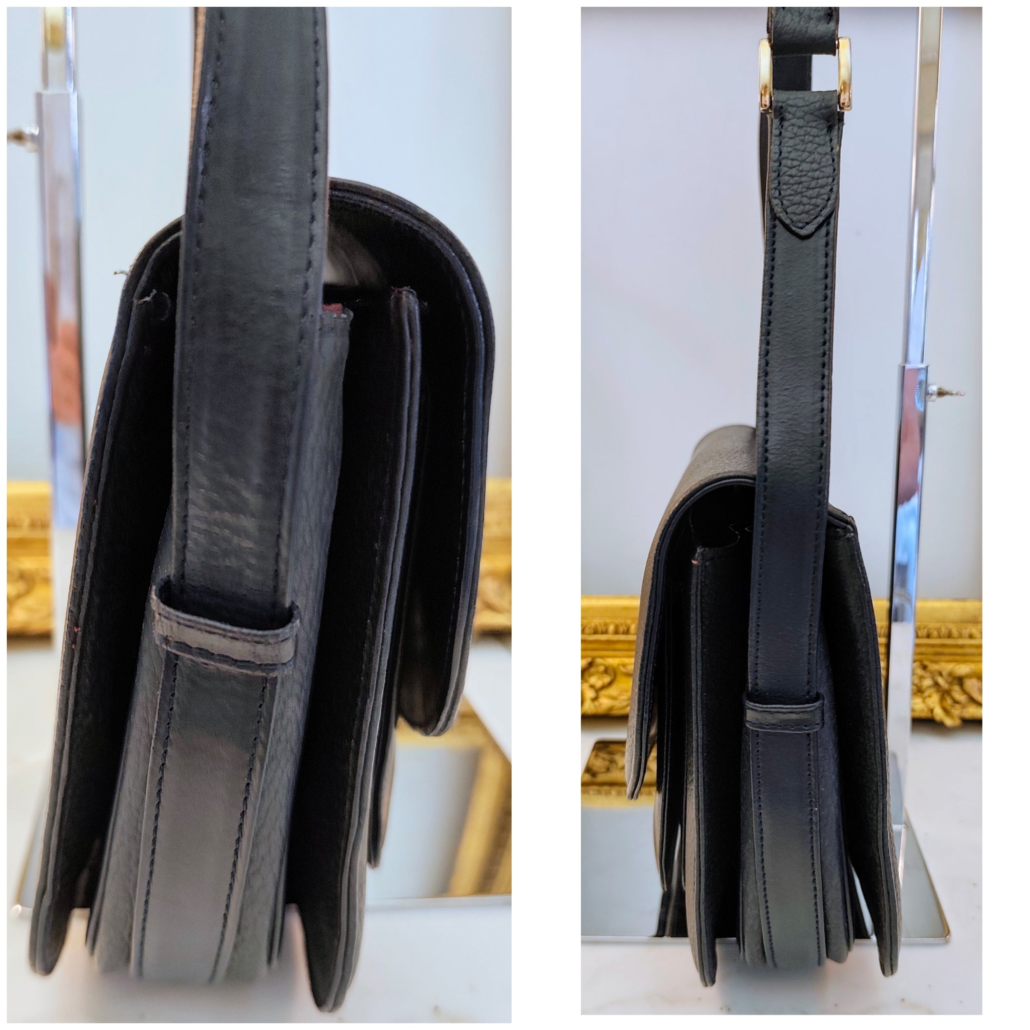 Cartier - Camera Bag a 3 Soffietti Postina a tracolla Vintage in Pelle Blu