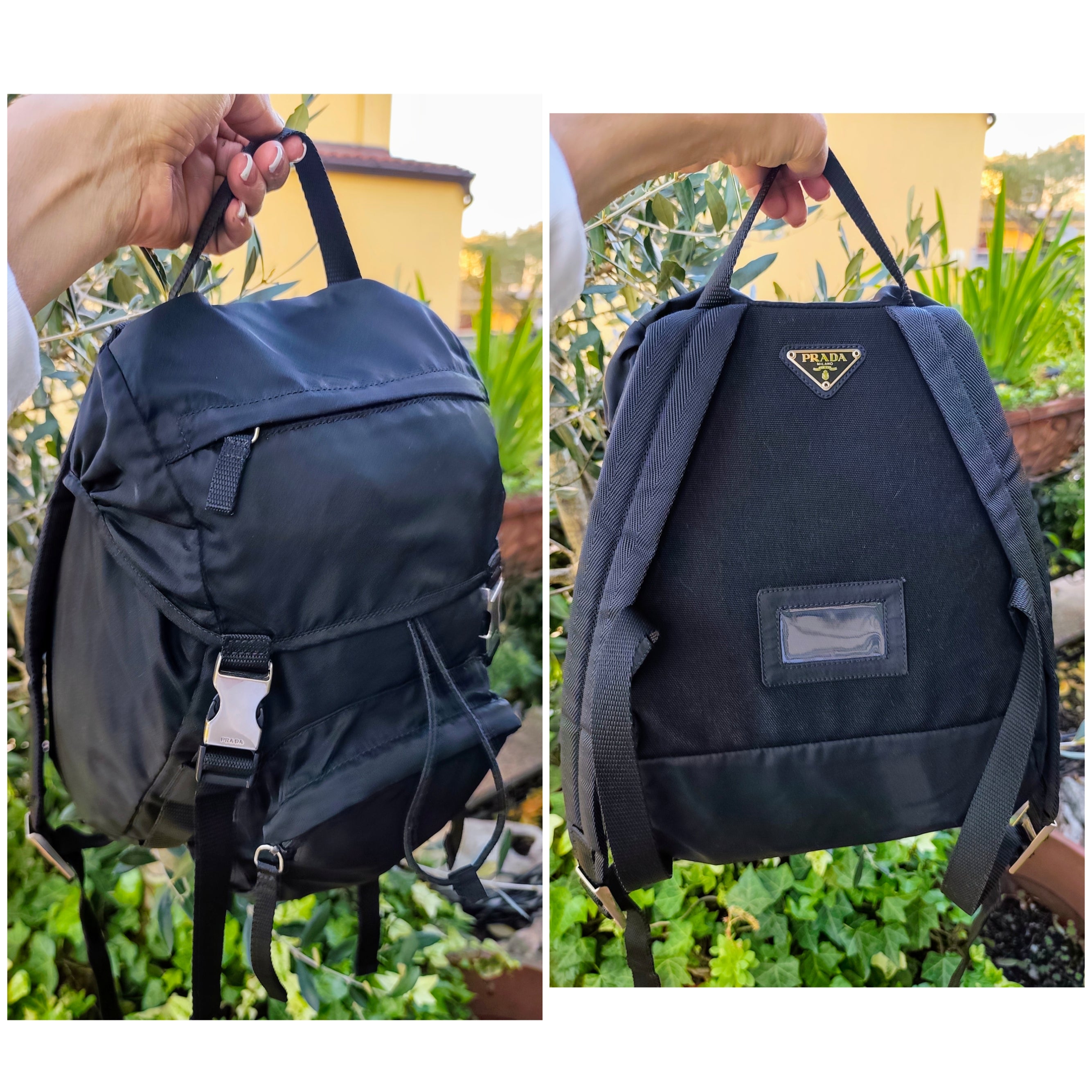 PRADA – Zaino Compatto Unisex Re-Nylon Nero Mod.nuovo