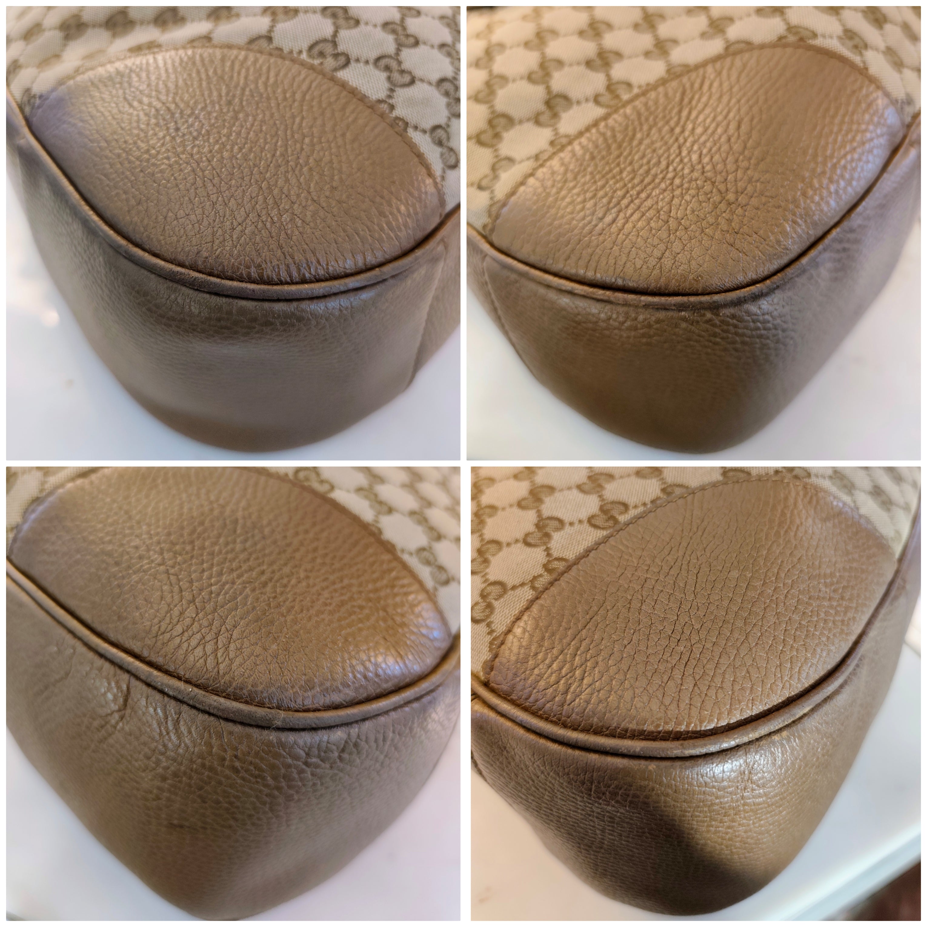 Gucci – Bree Shopper Hobo Tessuto “GG” Beige e Pelle cammello