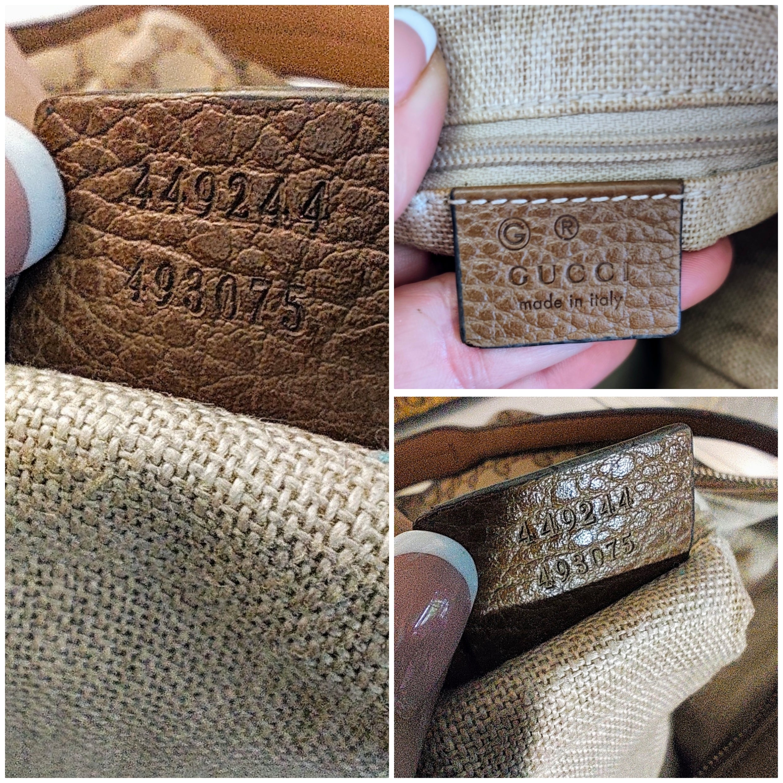 Gucci – Bree Shopper Hobo Tessuto “GG” Beige e Pelle cammello