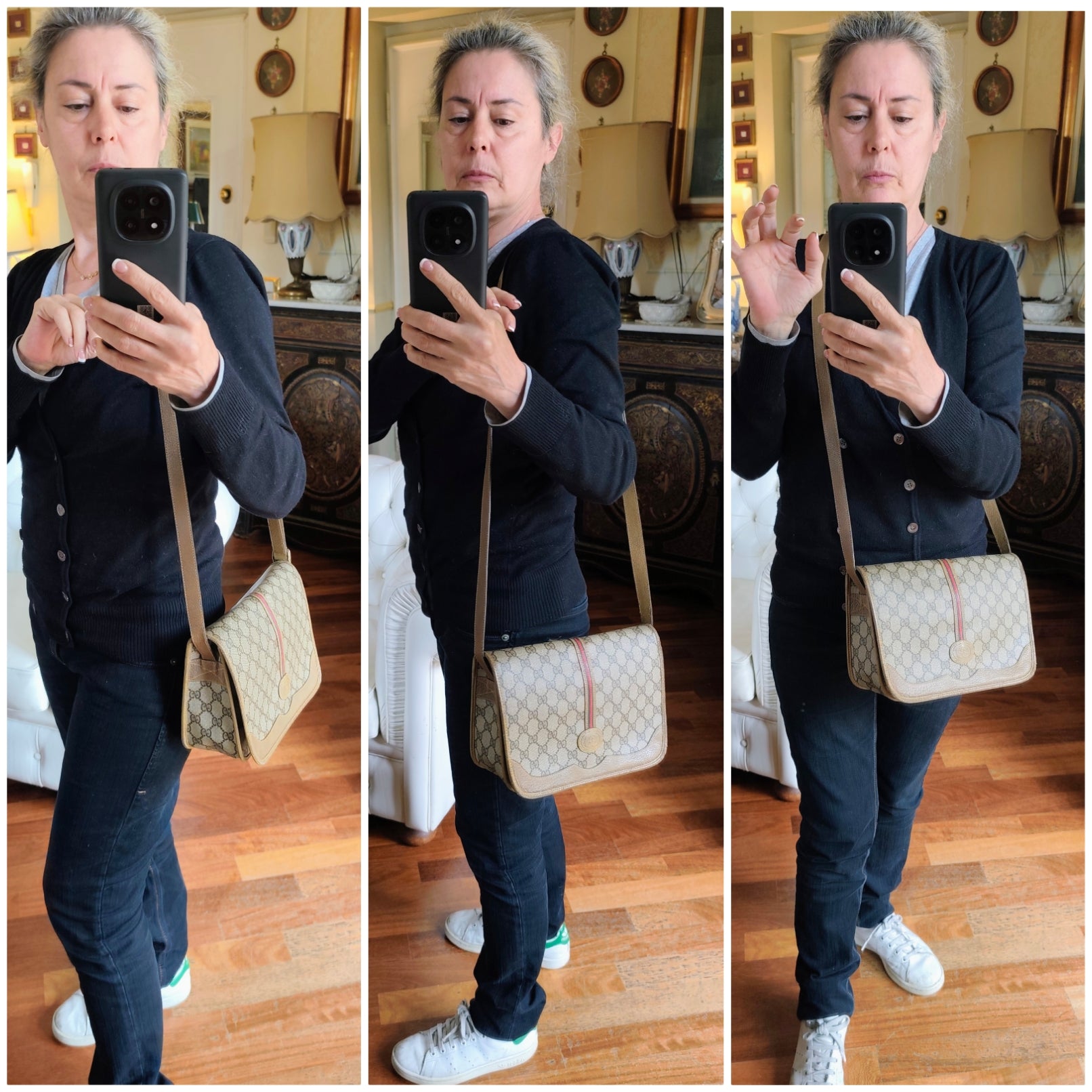 Gucci – Ophidia Camera Bag Postina a Tracolla in Pelle Vintage