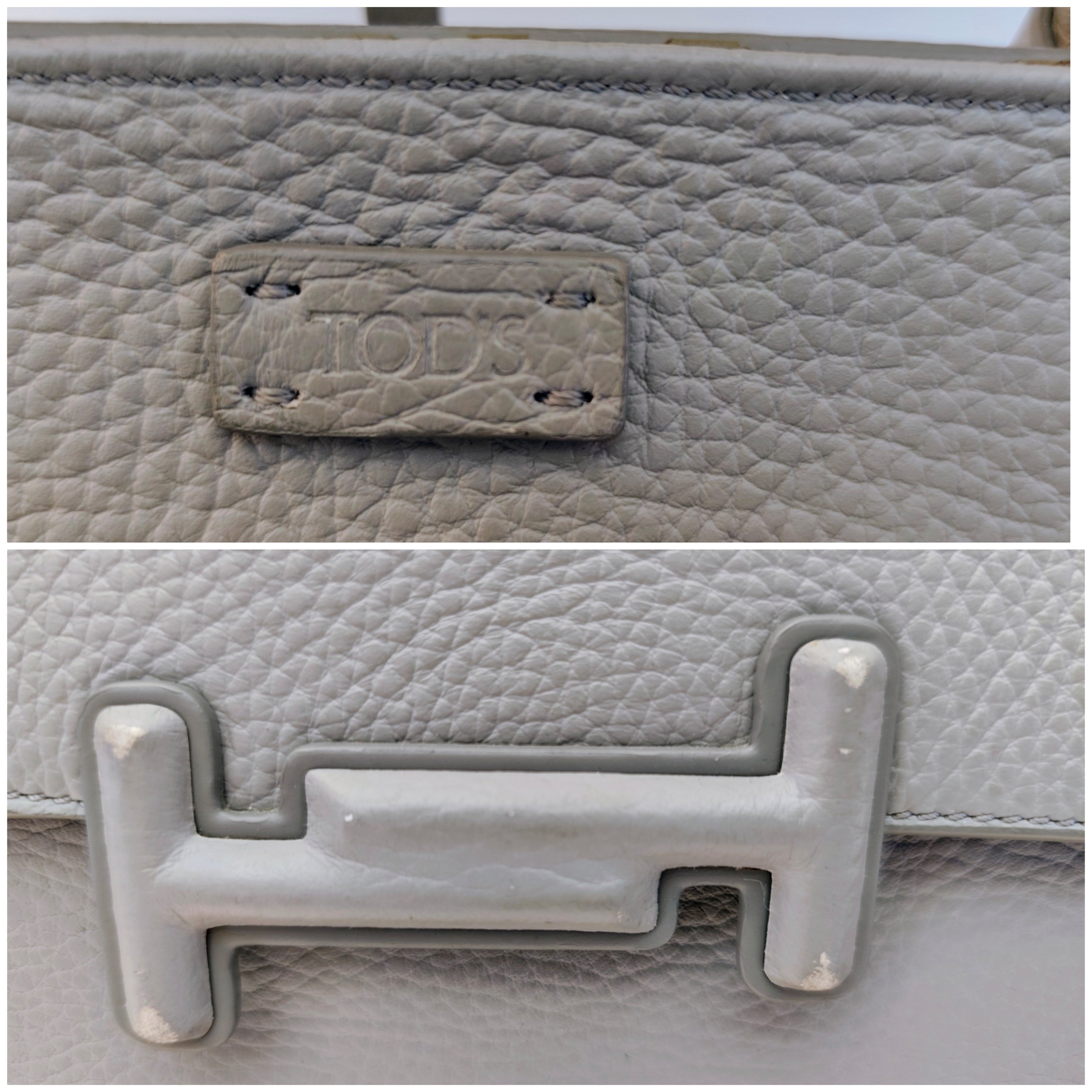 Tod’s – Borsa “Double T” Pelle Azzurro Polvere