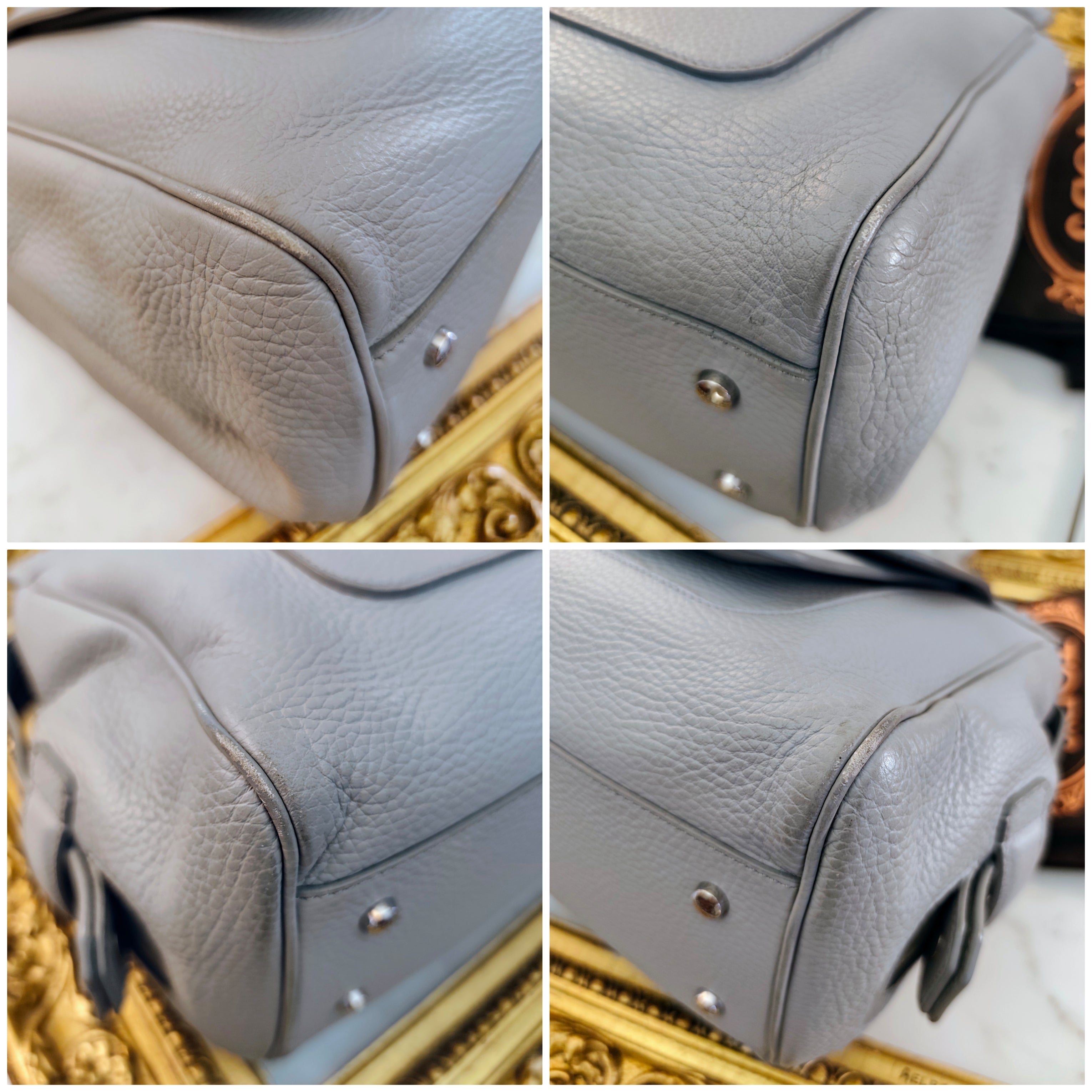Tod’s – Borsa “Double T” Pelle Azzurro Polvere