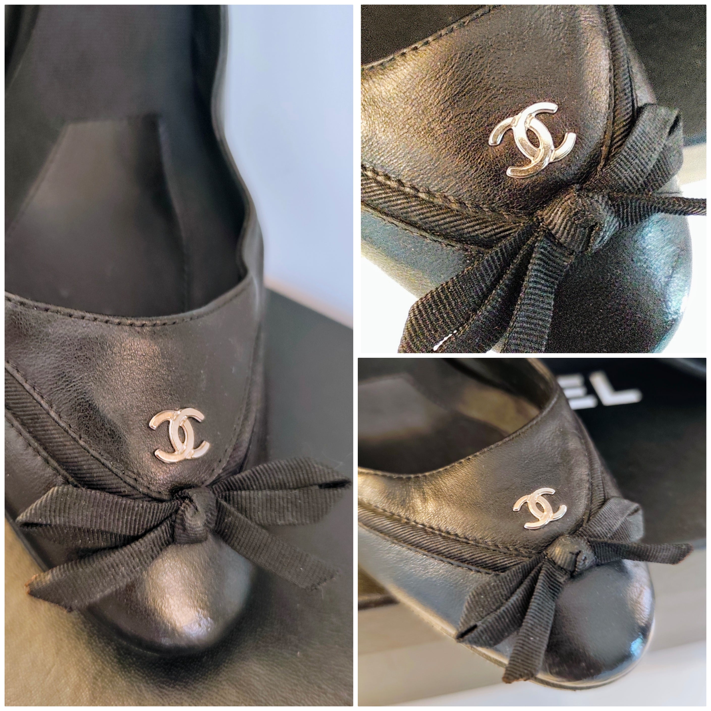 Chanel – Slingback Décolleté in Pelle Nera con Tacco