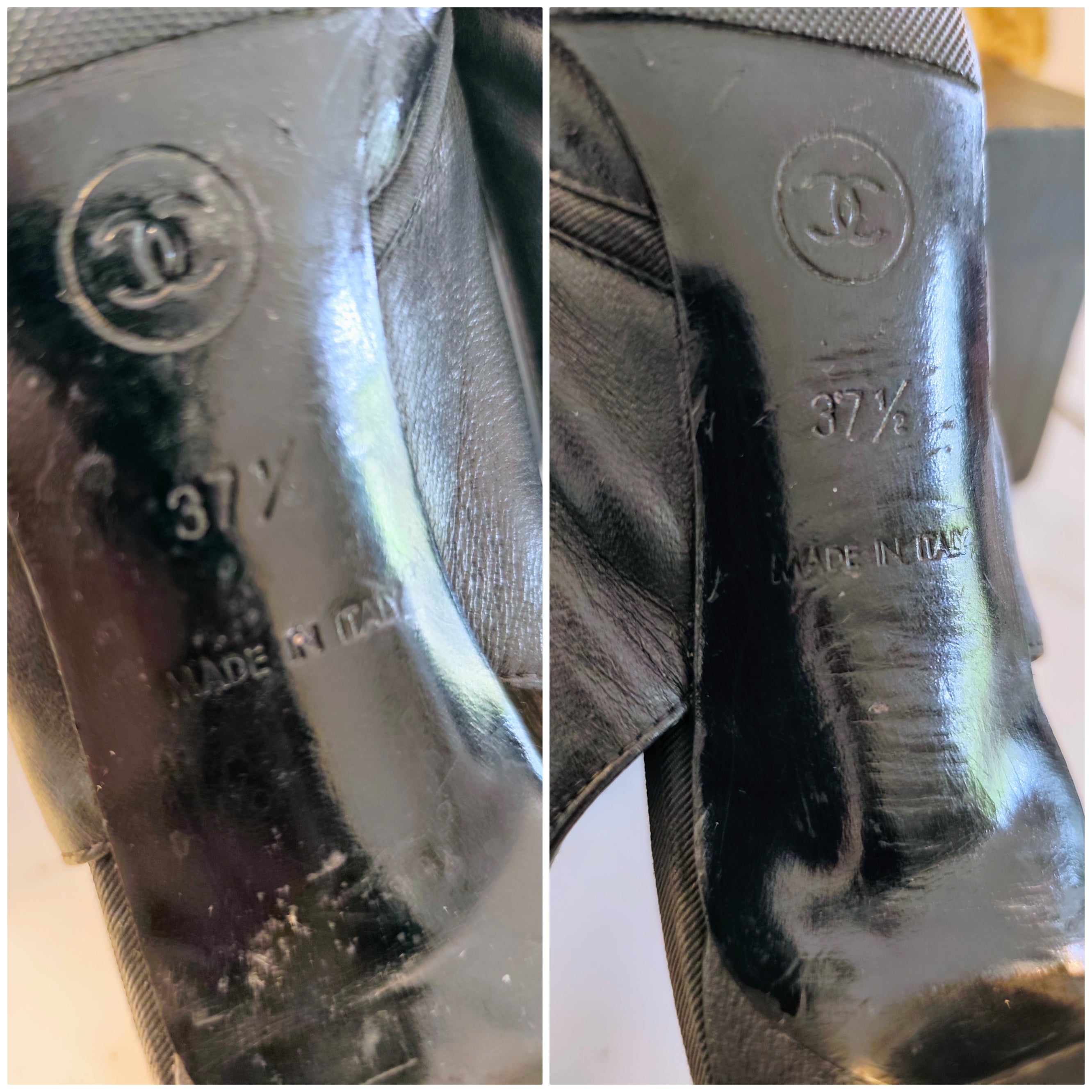 Chanel – Slingback Décolleté in Pelle Nera con Tacco