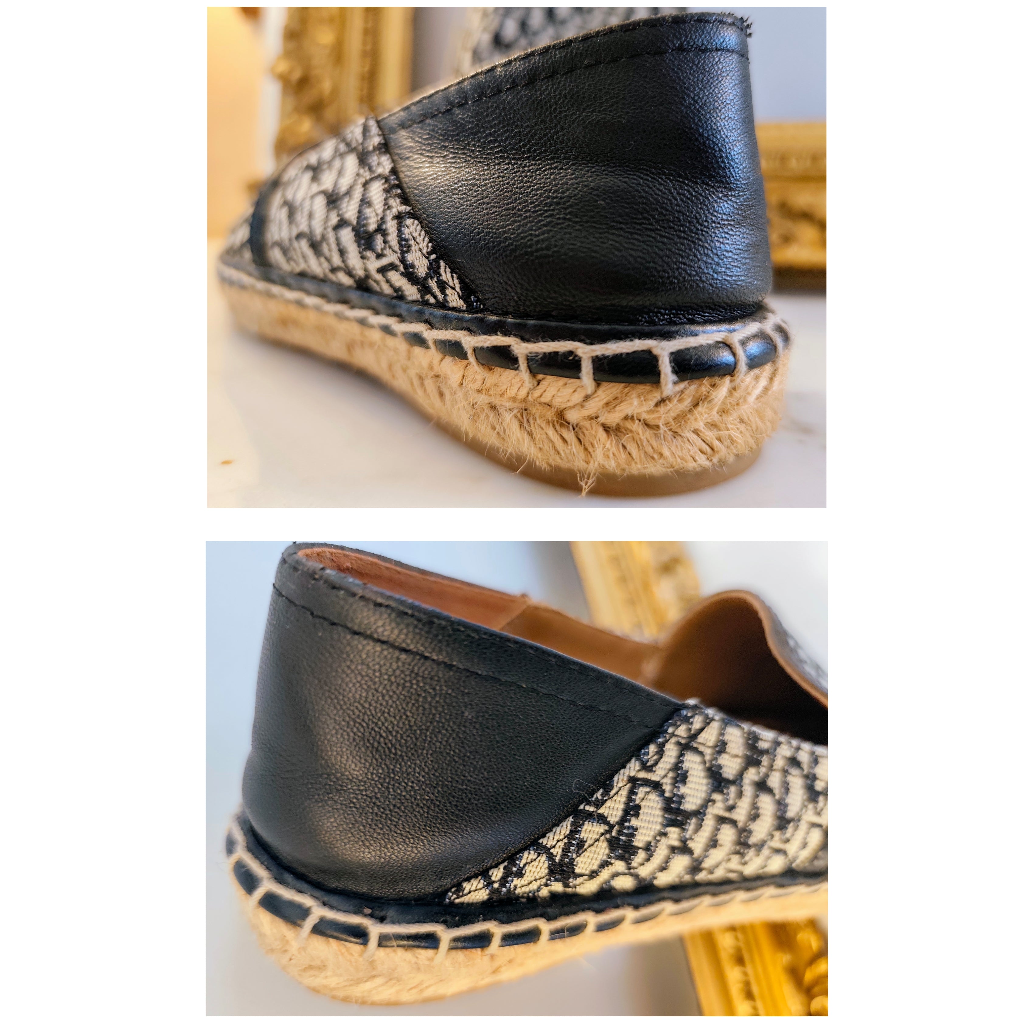 Dior – Espadrillas Tela Dior Oblique Beige e Blu