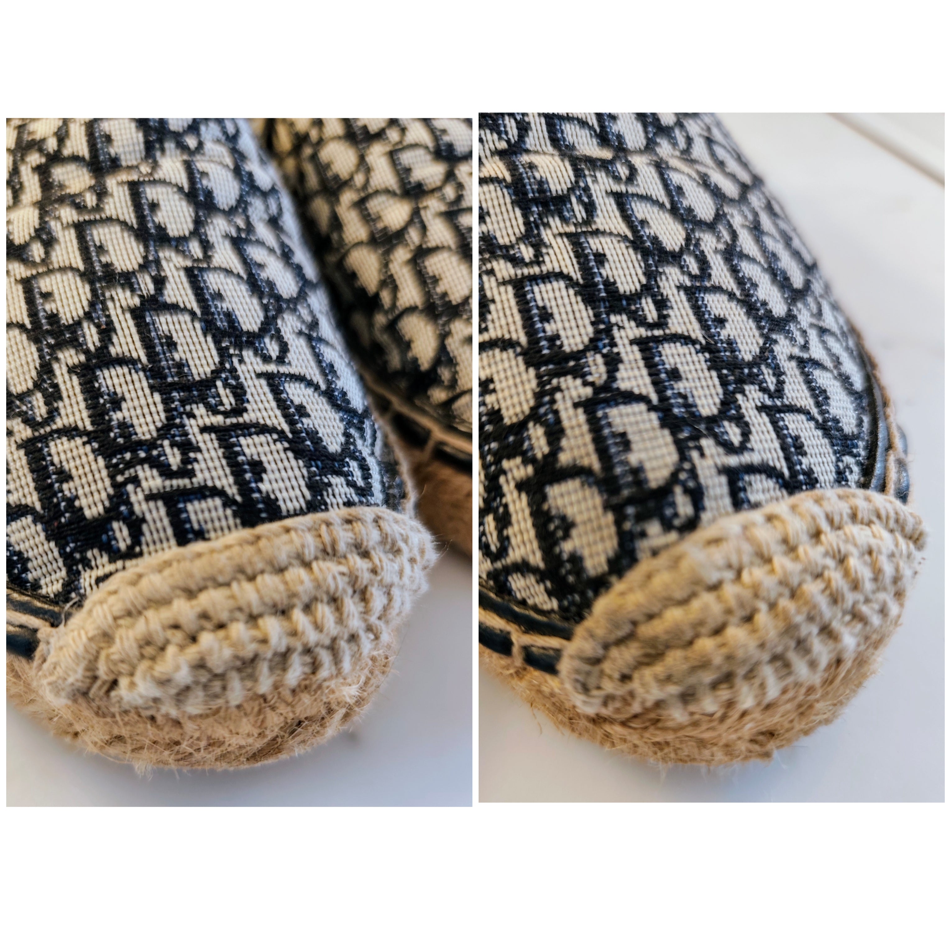 Dior – Espadrillas Tela Dior Oblique Beige e Blu