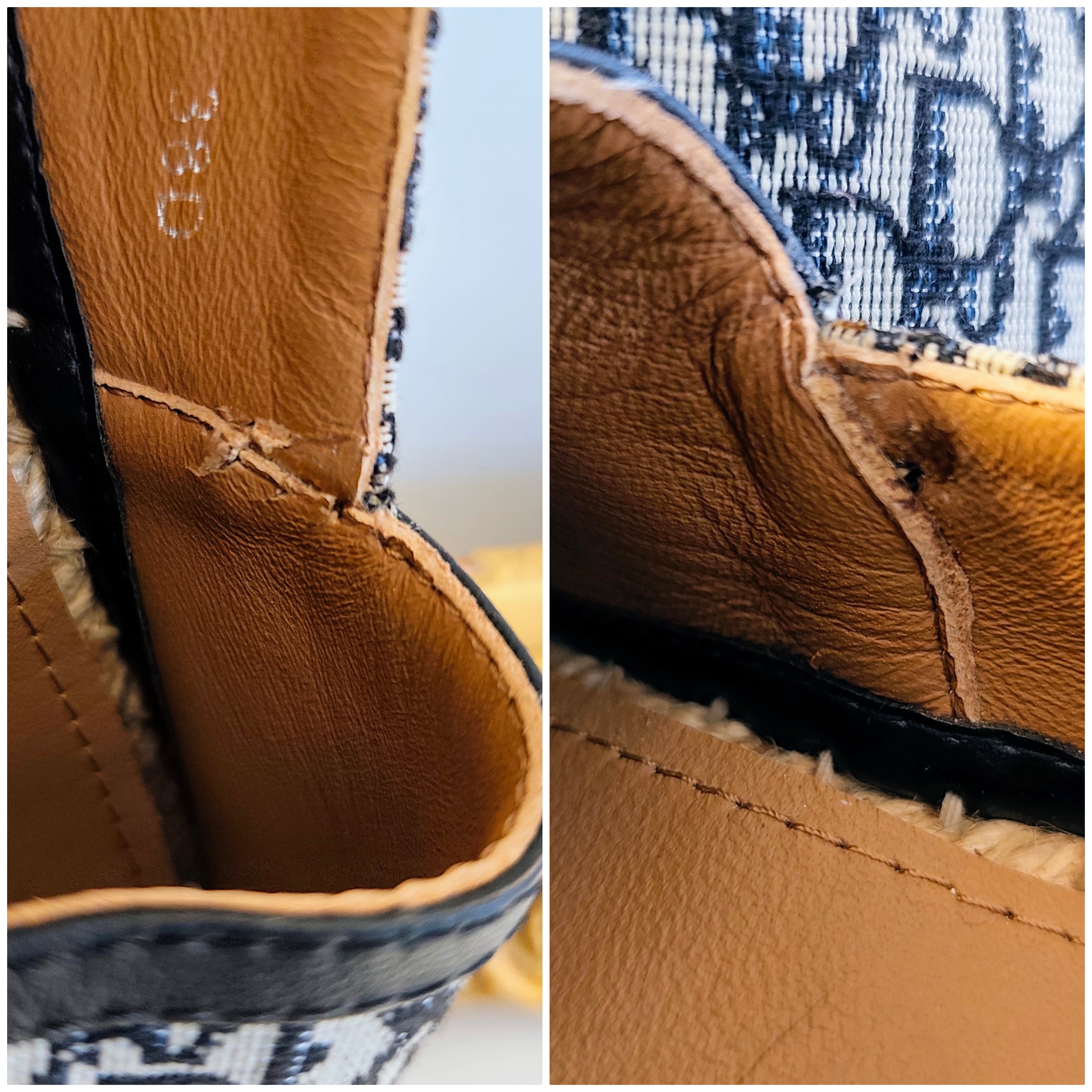 Dior – Espadrillas Tela Dior Oblique Beige e Blu