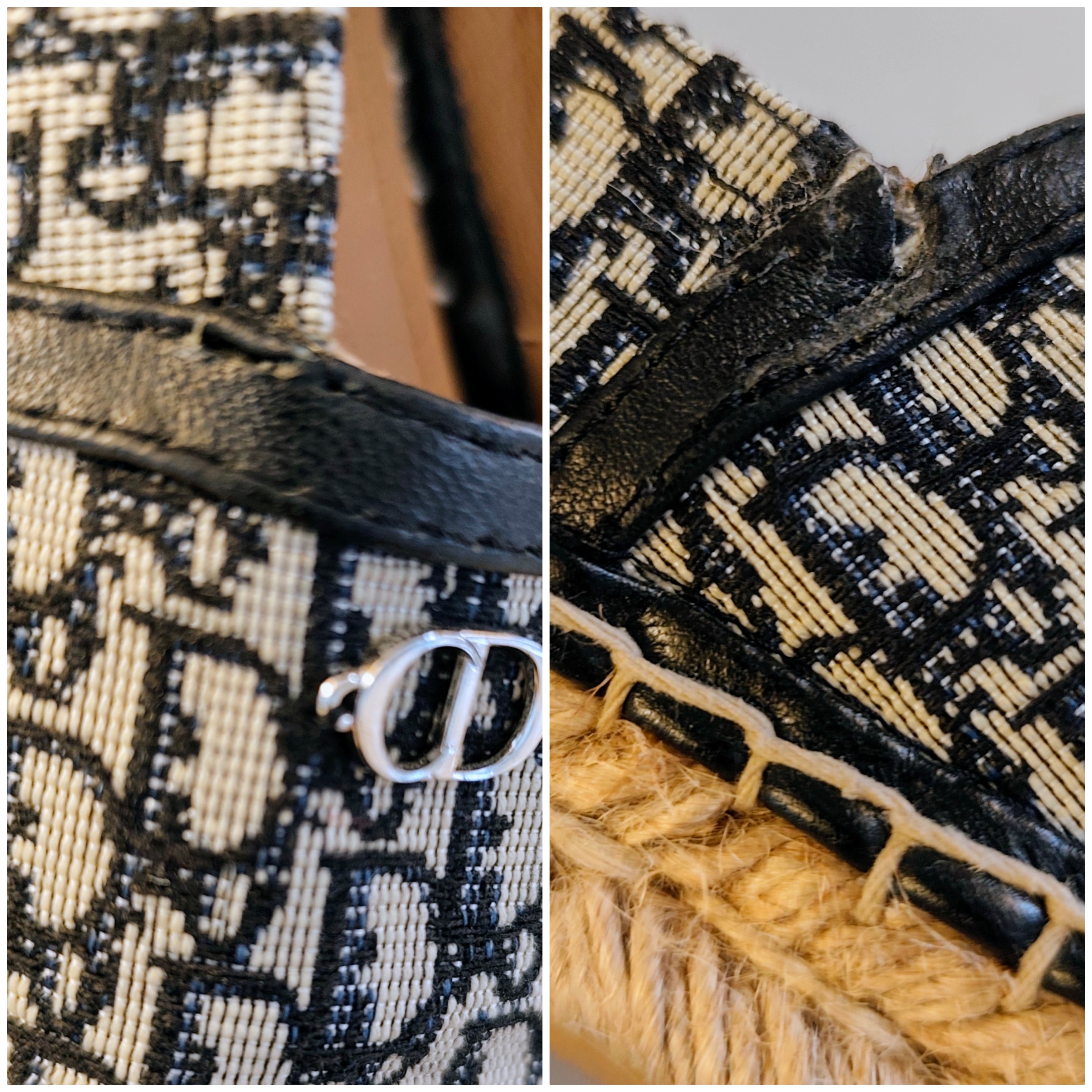 Dior – Espadrillas Tela Dior Oblique Beige e Blu