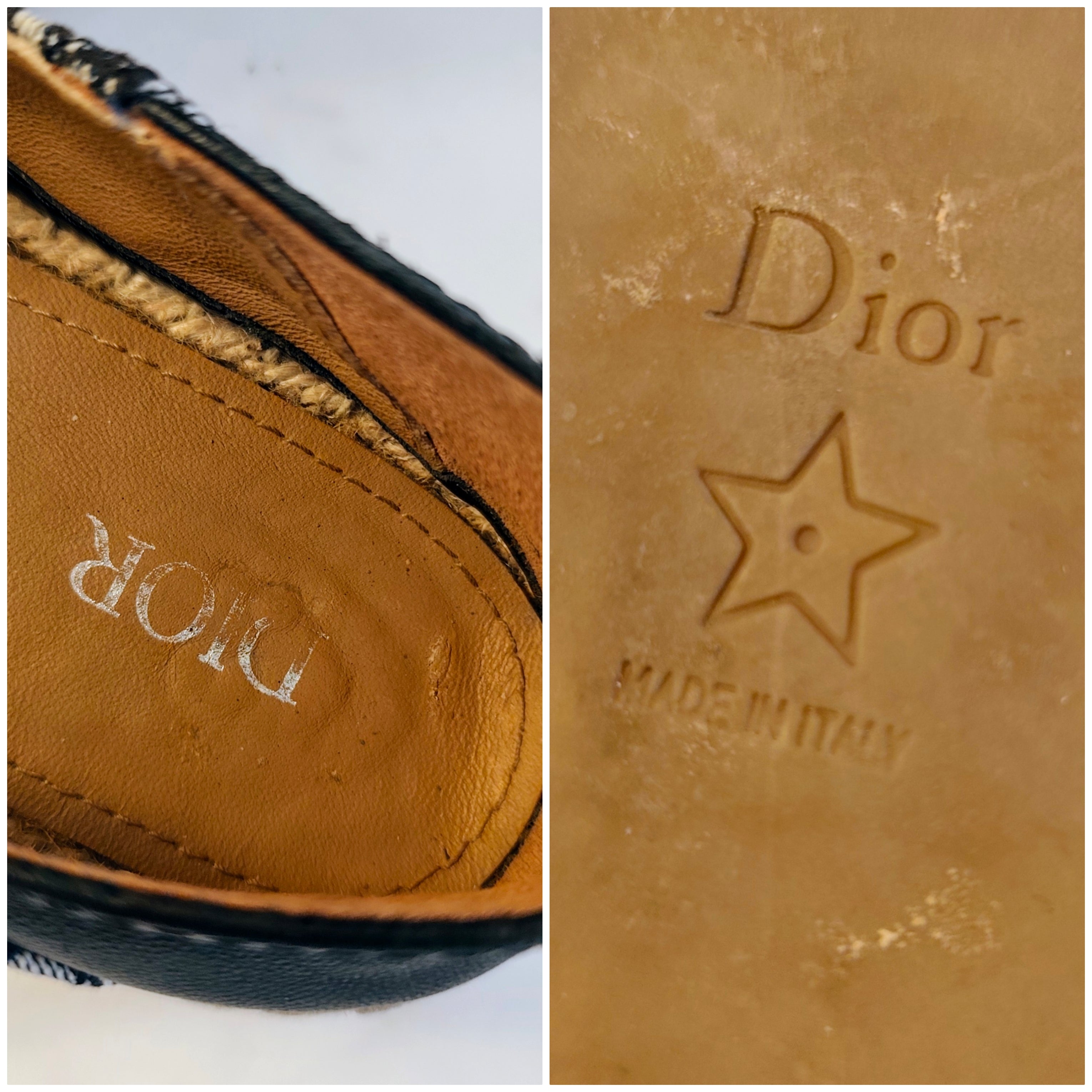Dior – Espadrillas Tela Dior Oblique Beige e Blu