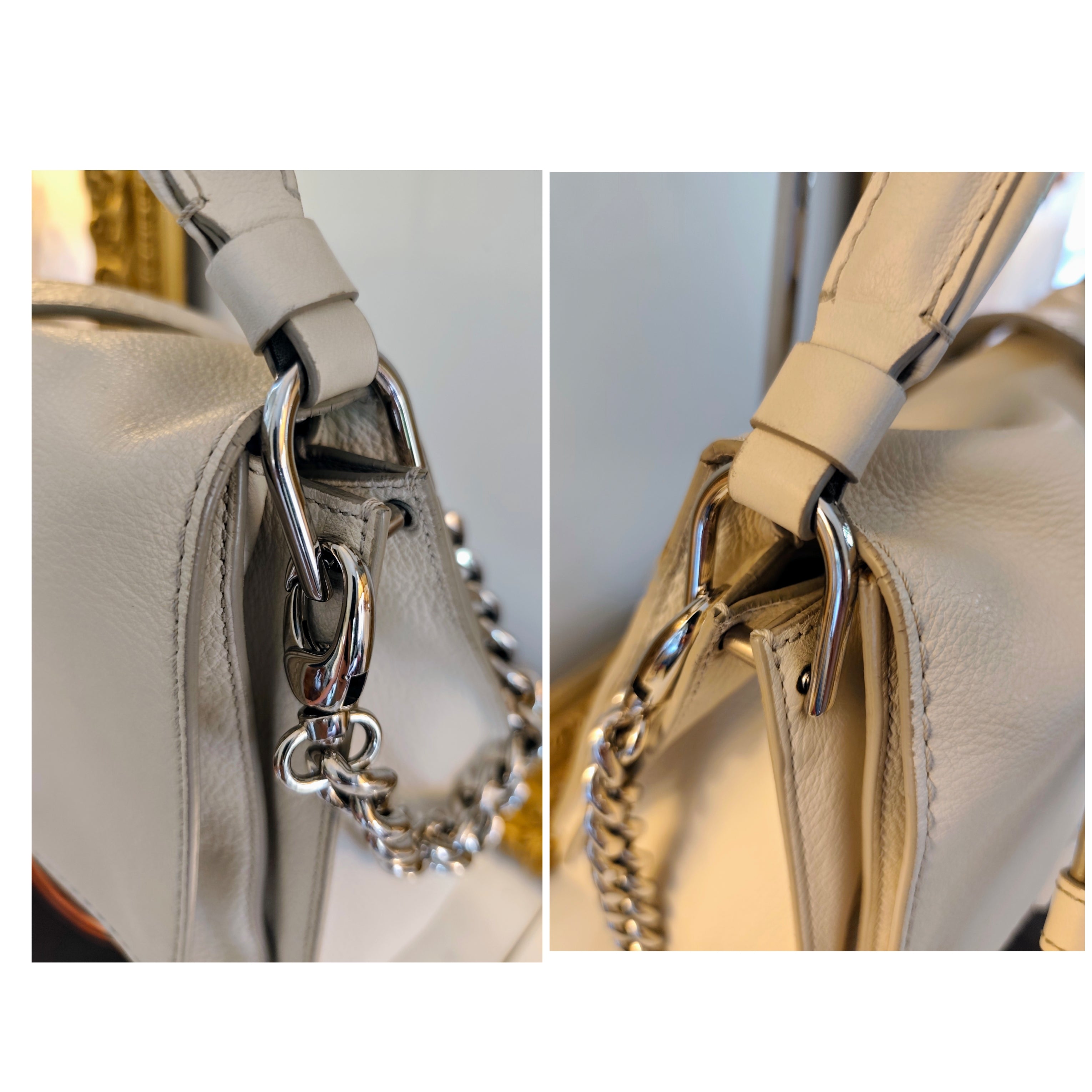 Tod’s – Tote Bag "Double T" a Spalla in Pelle Avorio