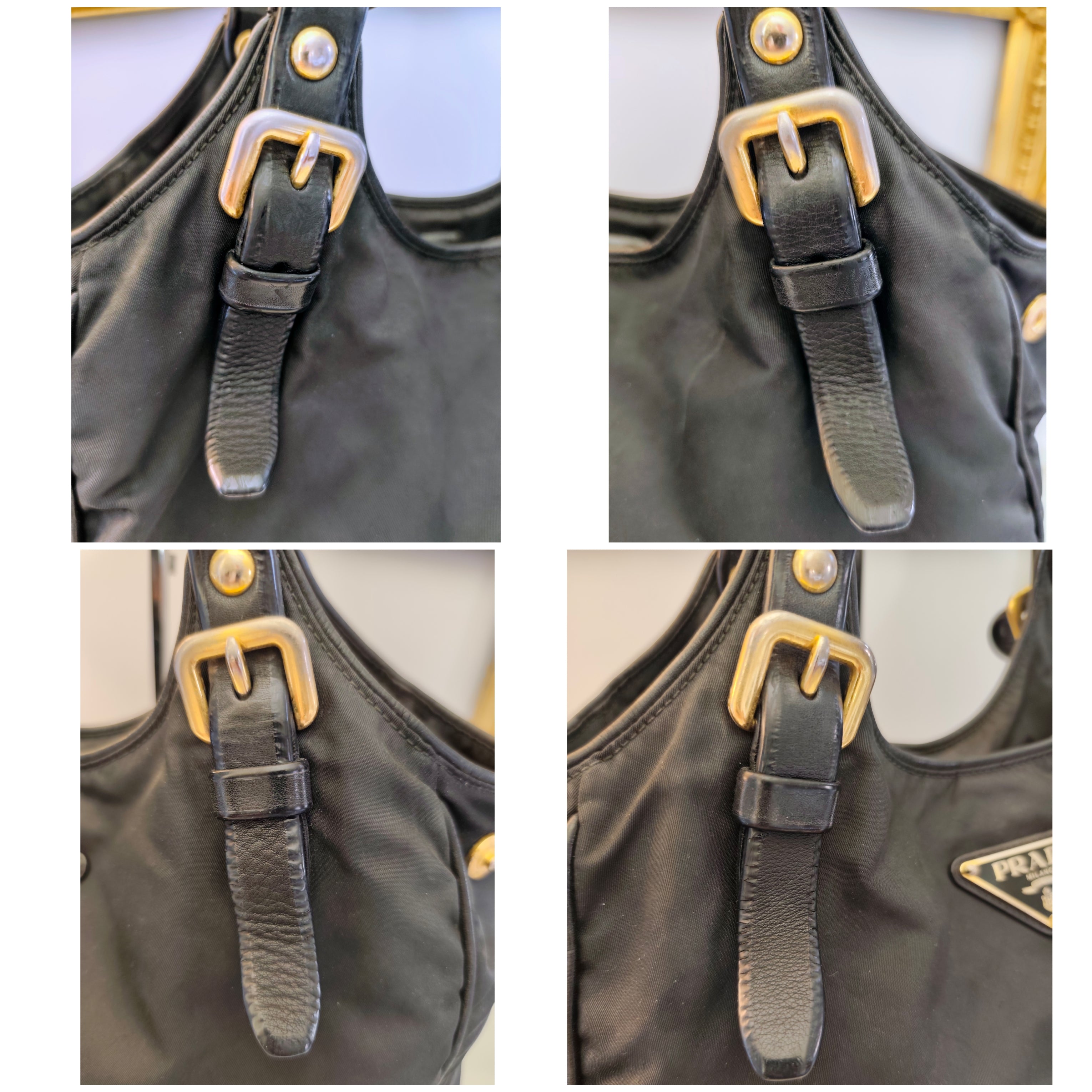 Prada - Borsa Hobo Shopper Re-Nylon Nero e Pelle Espandibile