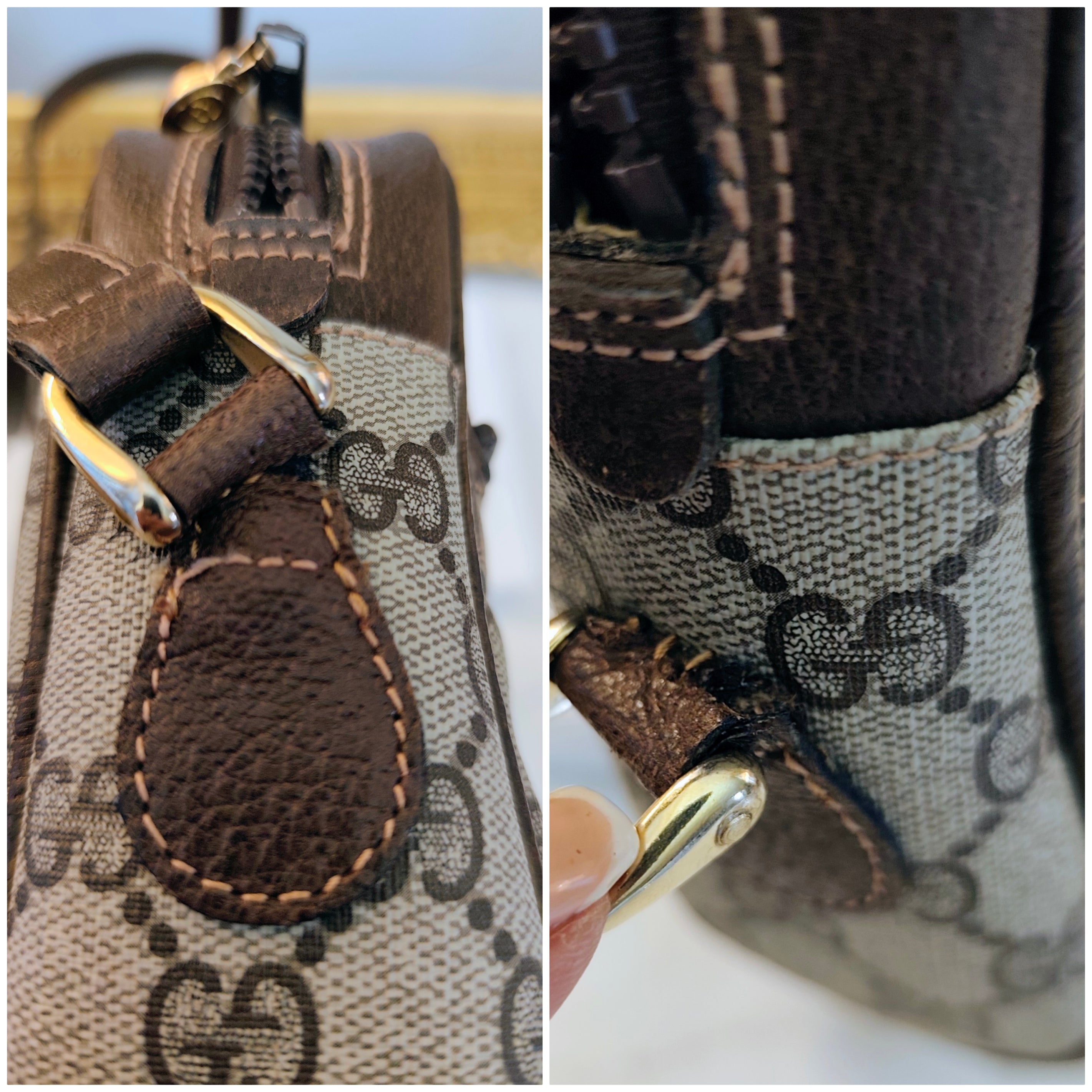 Gucci – Ophidia Camera Bag in Canvas GG con Inserti in Pelle Beige