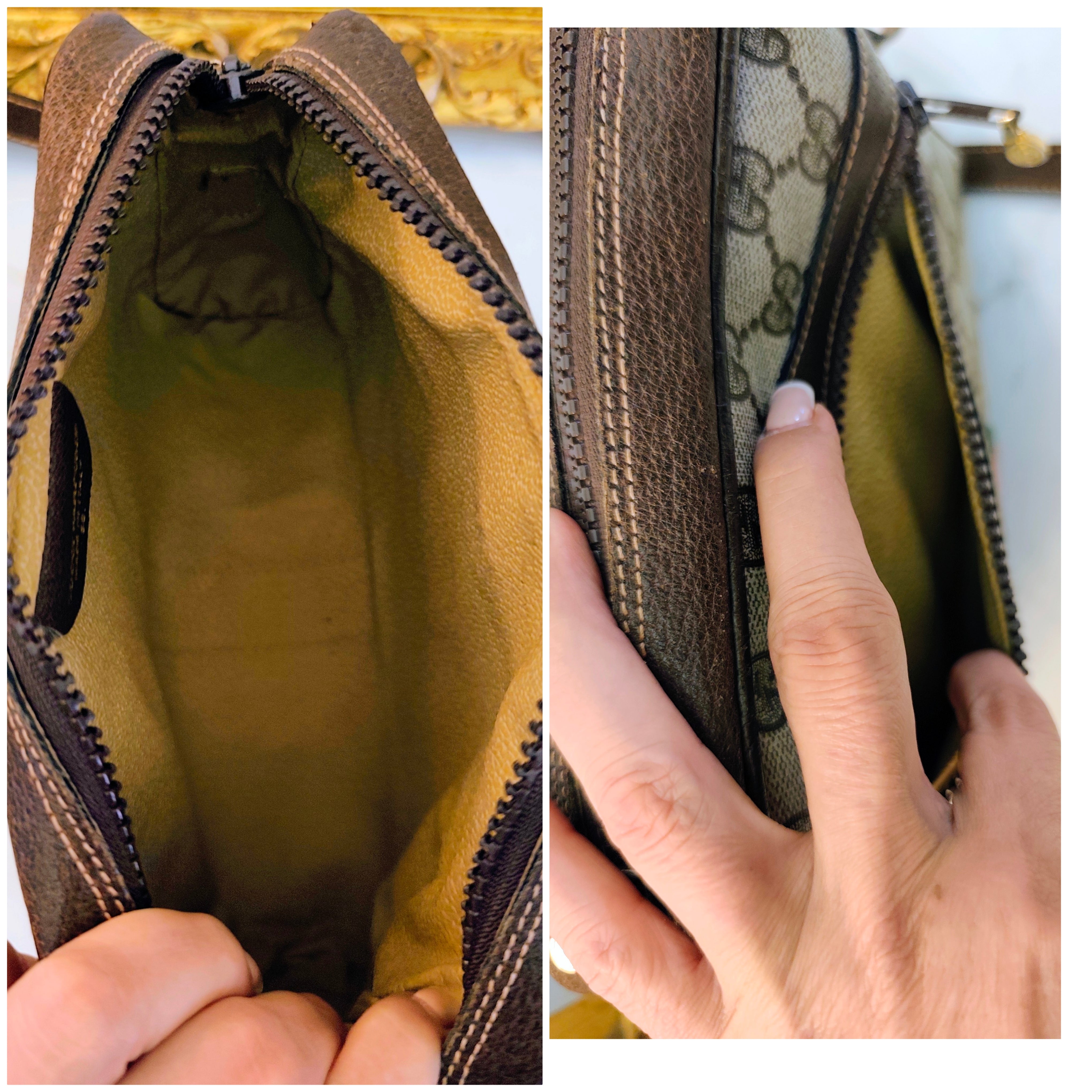 Gucci – Ophidia Camera Bag in Canvas GG con Inserti in Pelle Beige