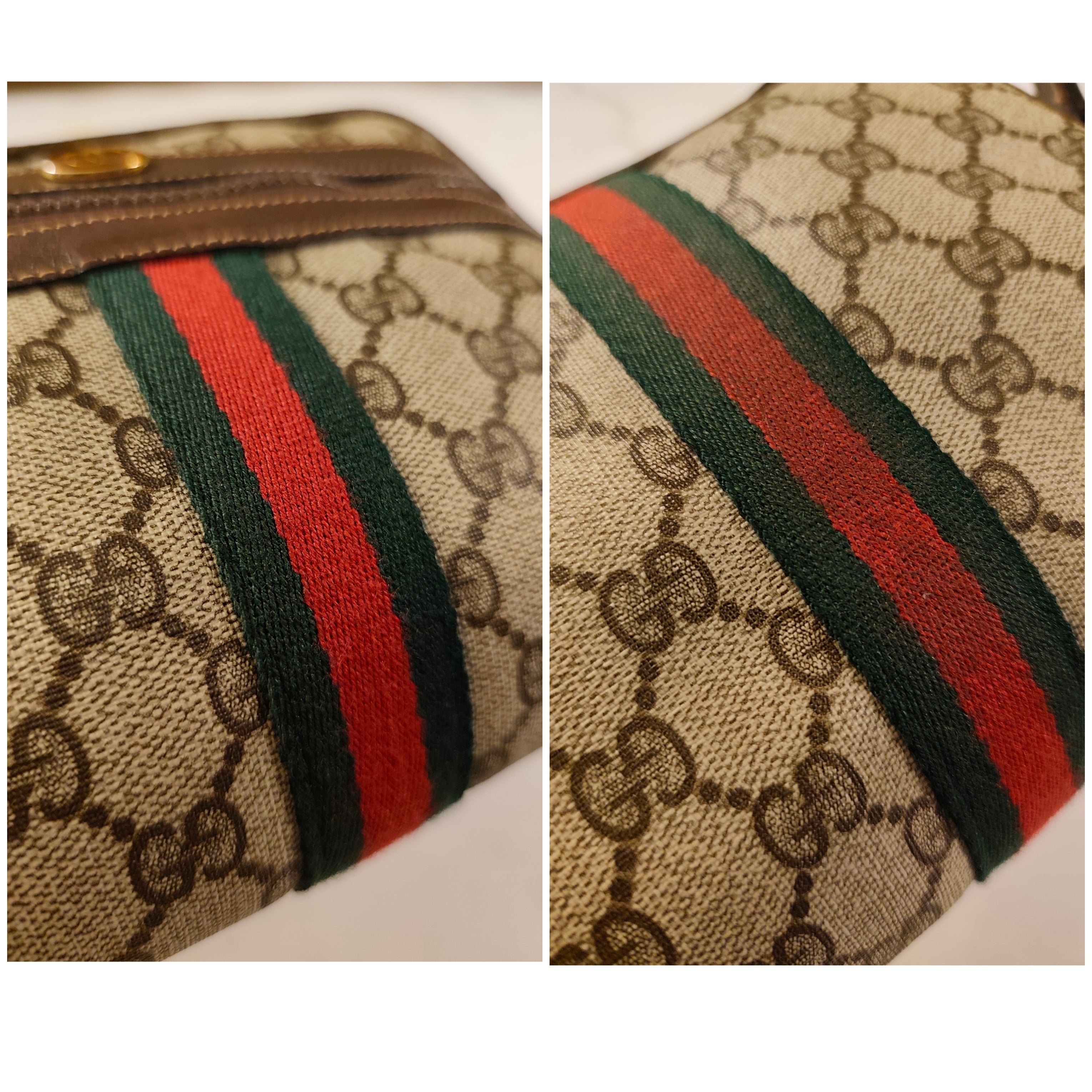 Gucci – Ophidia Camera Bag in Canvas GG con Inserti in Pelle Beige