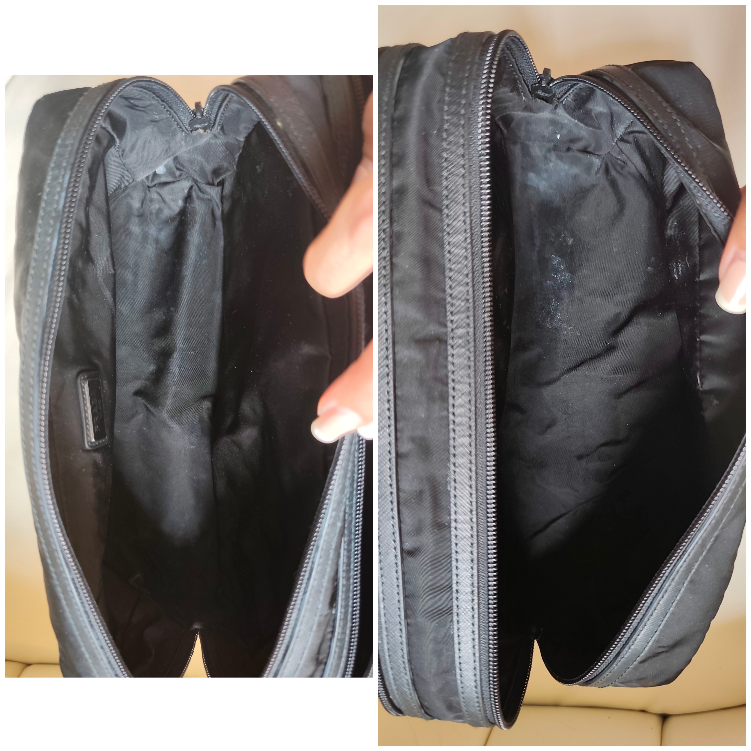 Prada - Trousse Toilette Doppia da Viaggio in Re-Nylon e Saffiano Nero