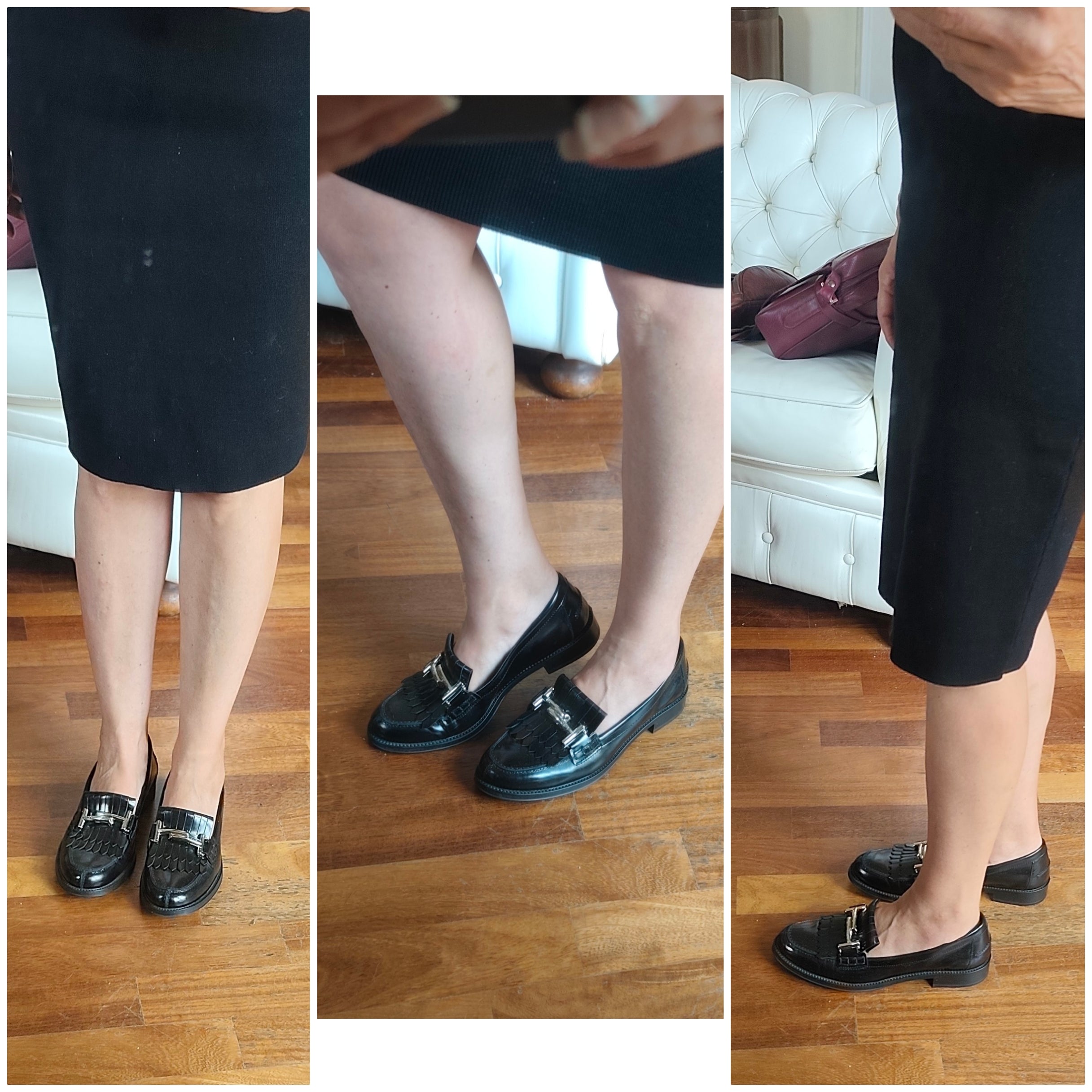 Tod's – Mocassini Donna “Double T” con Frange Pelle