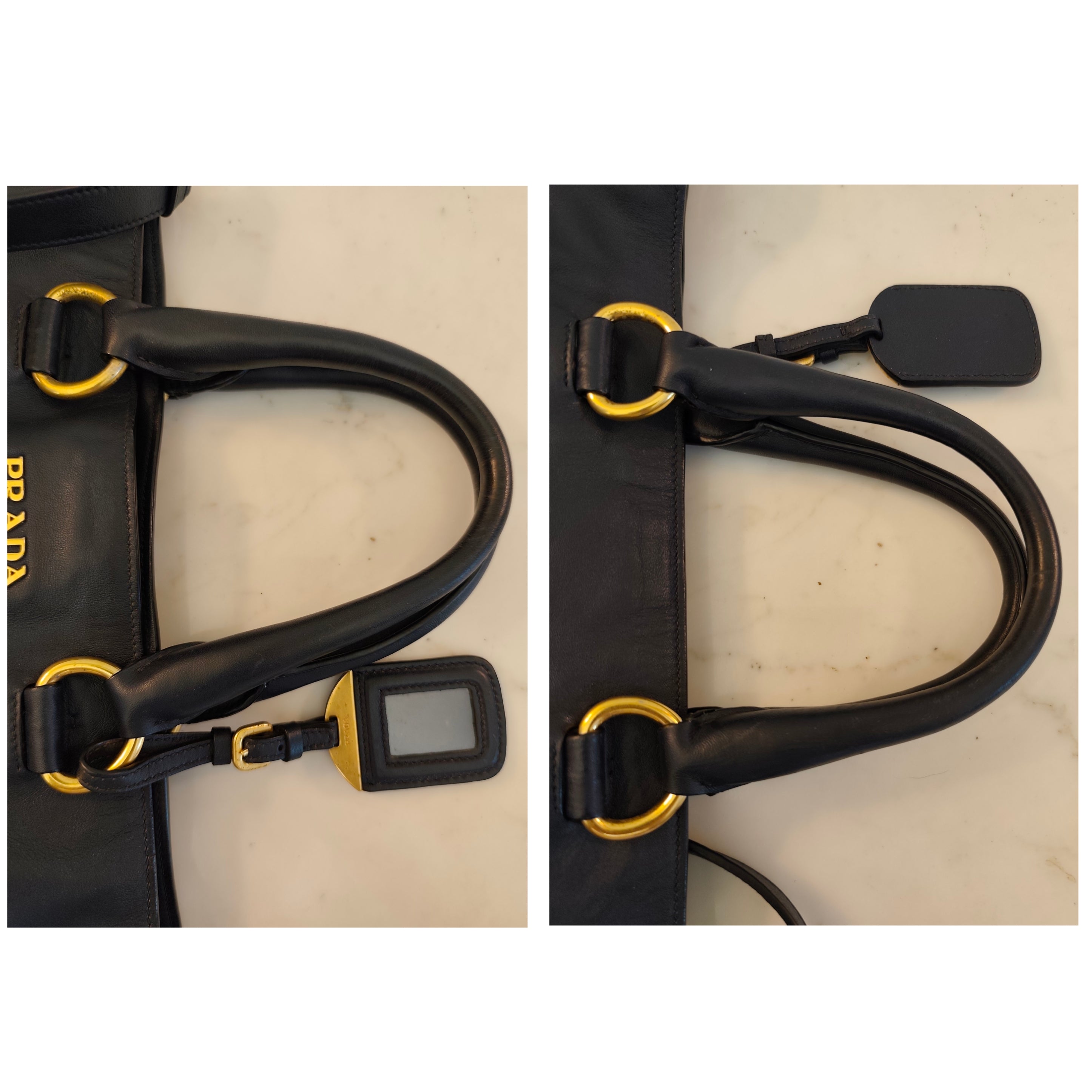 Prada – Shopper Espandibile in Pelle Blu Notte