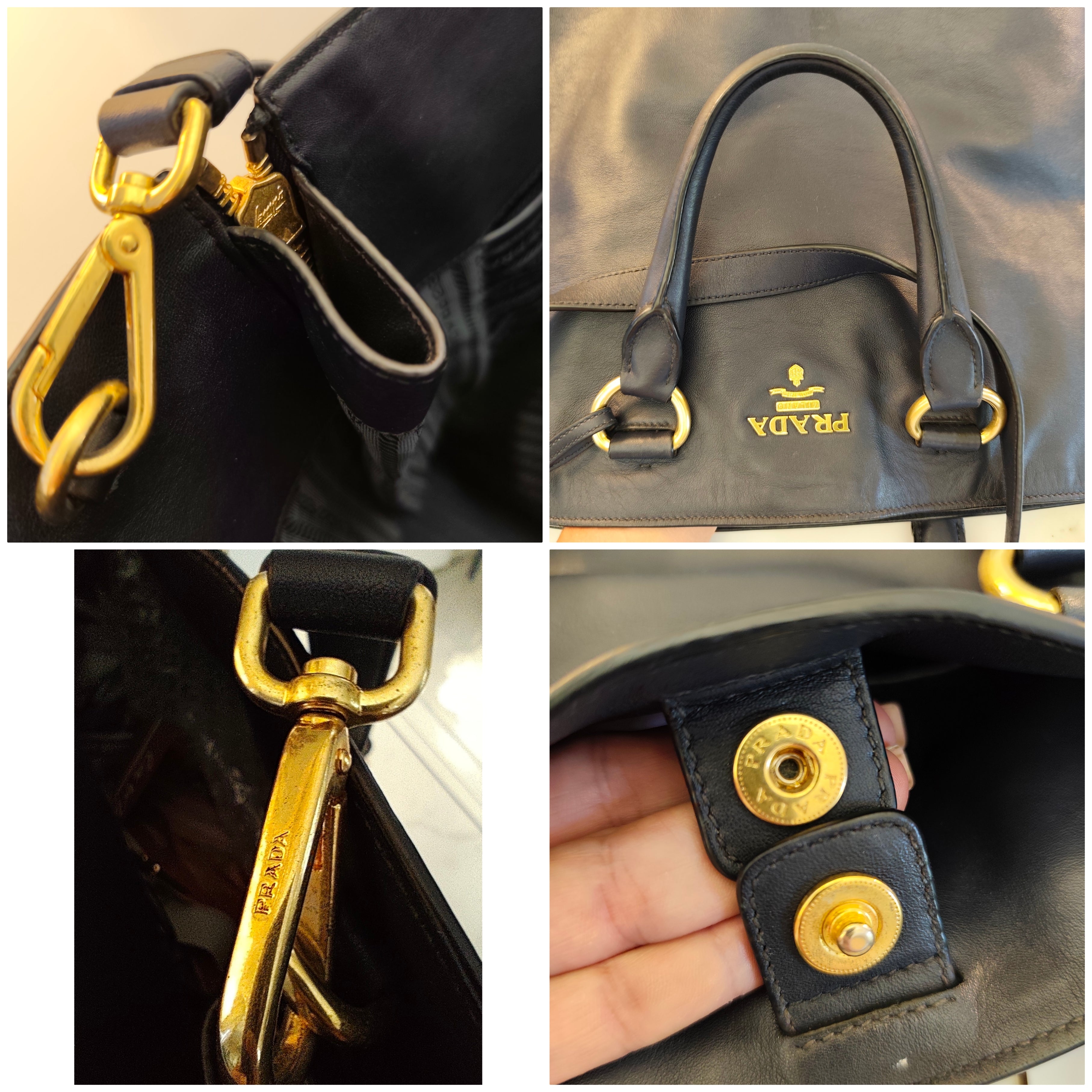 Prada – Shopper Espandibile in Pelle Blu Notte