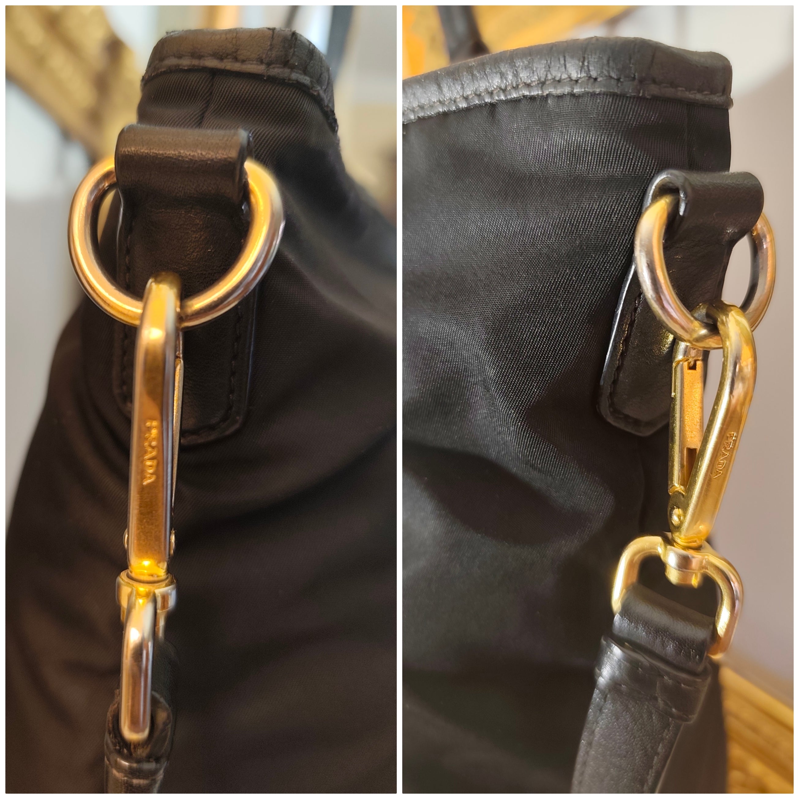 Prada – Shopper Tote Bag in Nylon e Pelle Nera